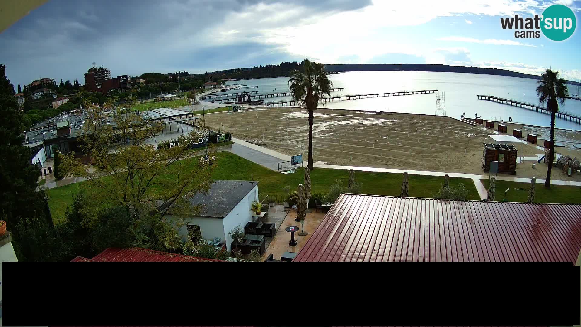 Webcam live Playa Portorož – Caffe Karamela