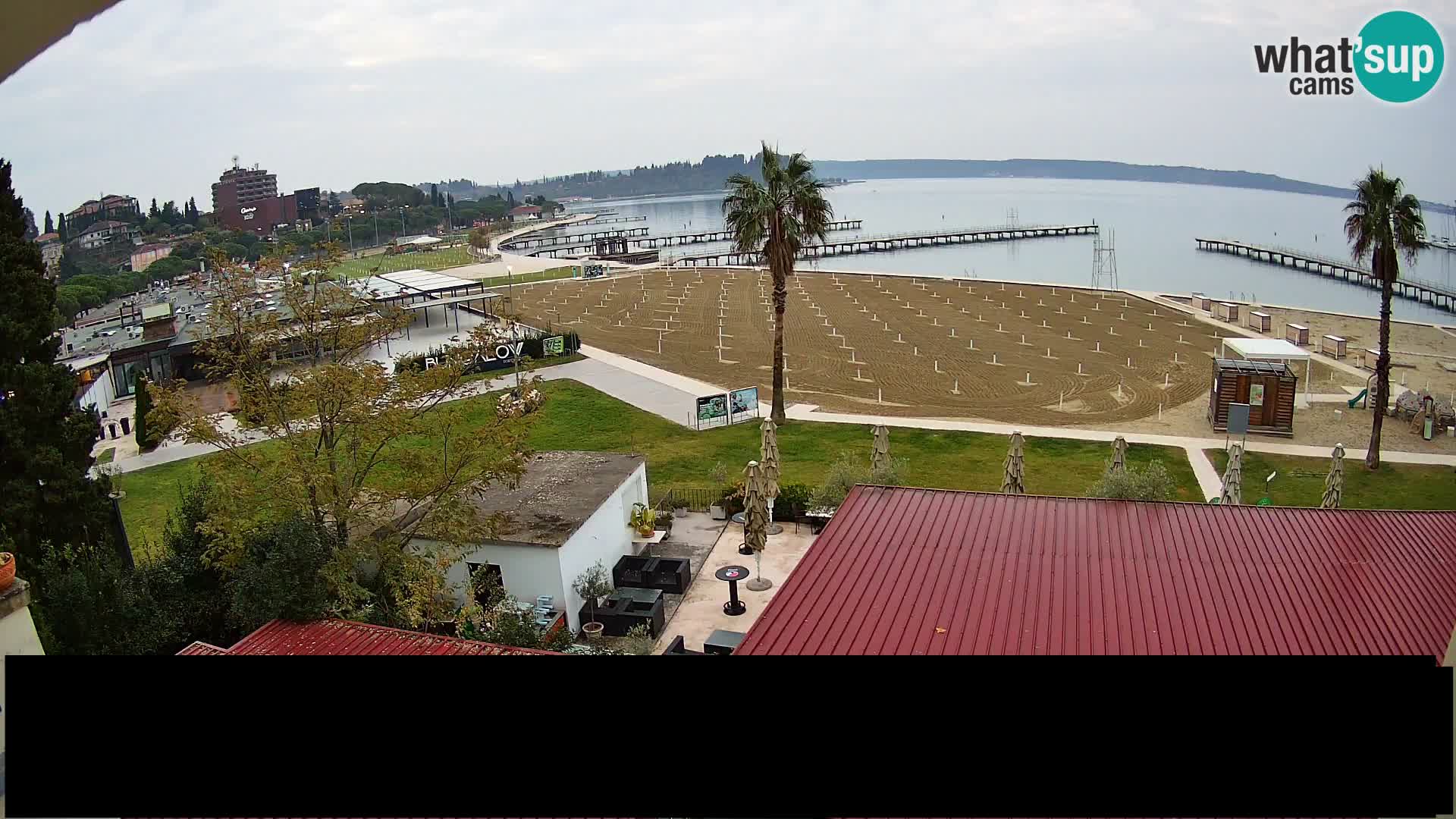 Kamera v živo Portorož plaža – Bungalow