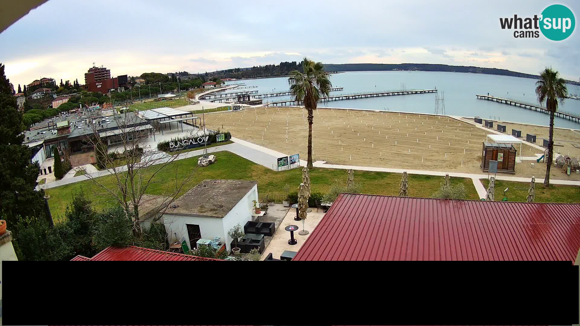 Kamera v živo Portorož plaža – Bungalow