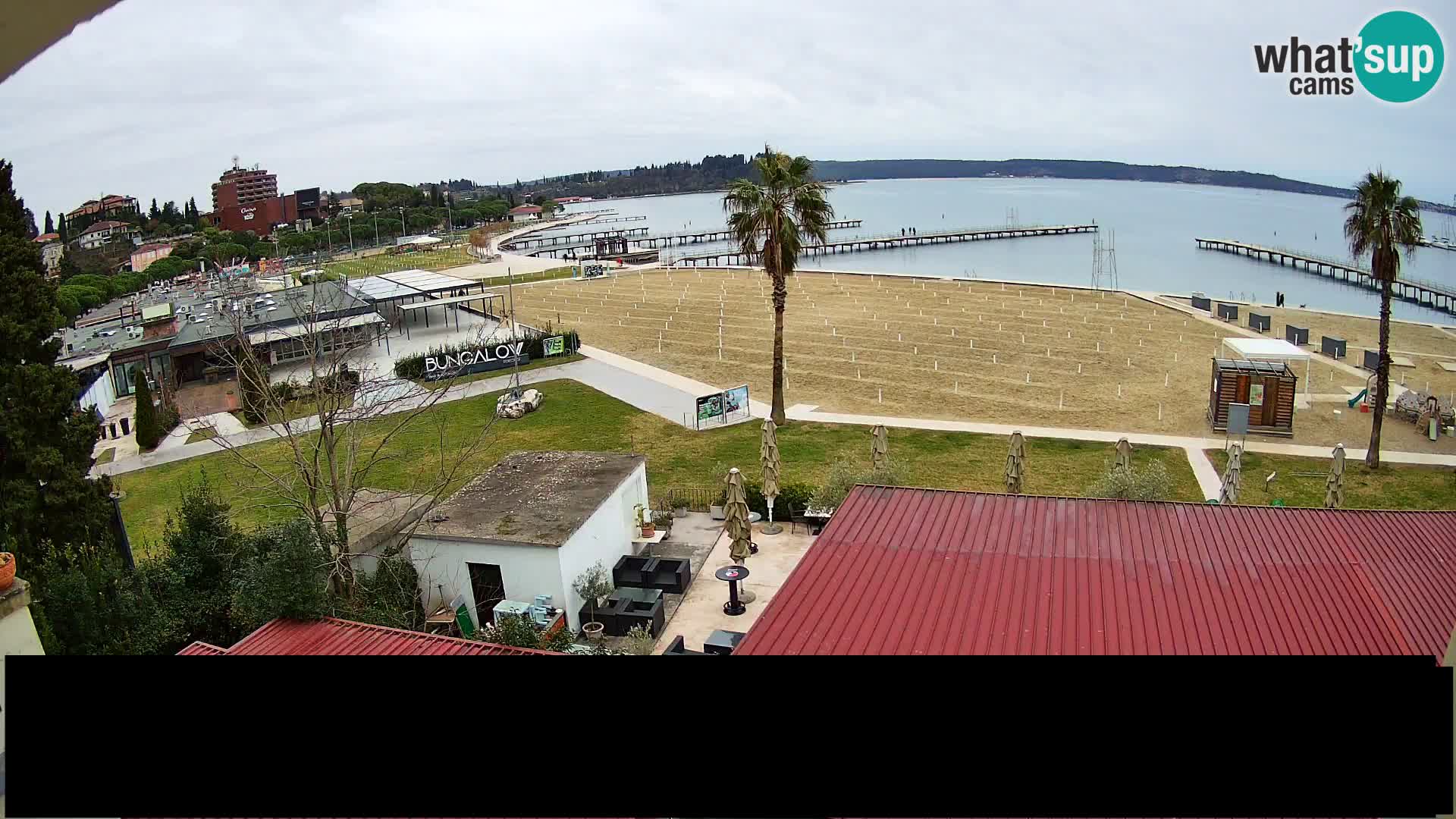 Kamera v živo Portorož plaža – Bungalow