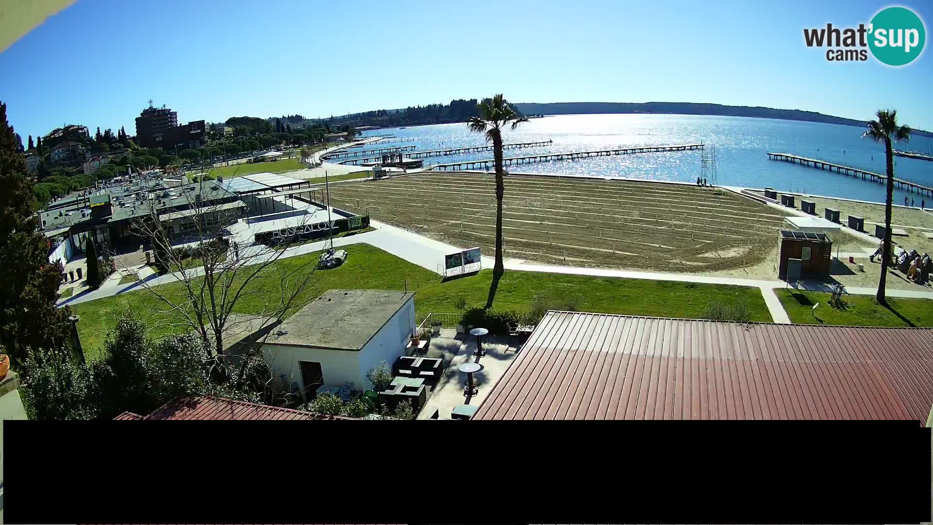 Webcam live Playa Portorož – Caffe Karamela