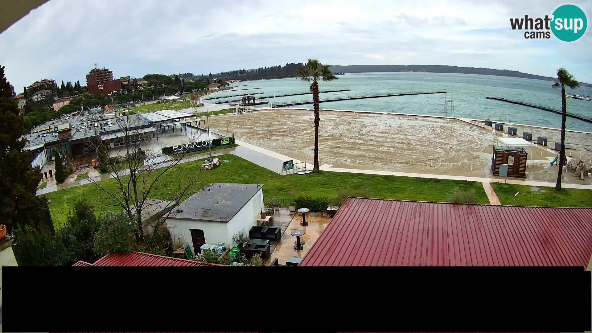 Kamera v živo Portorož plaža – Bungalow