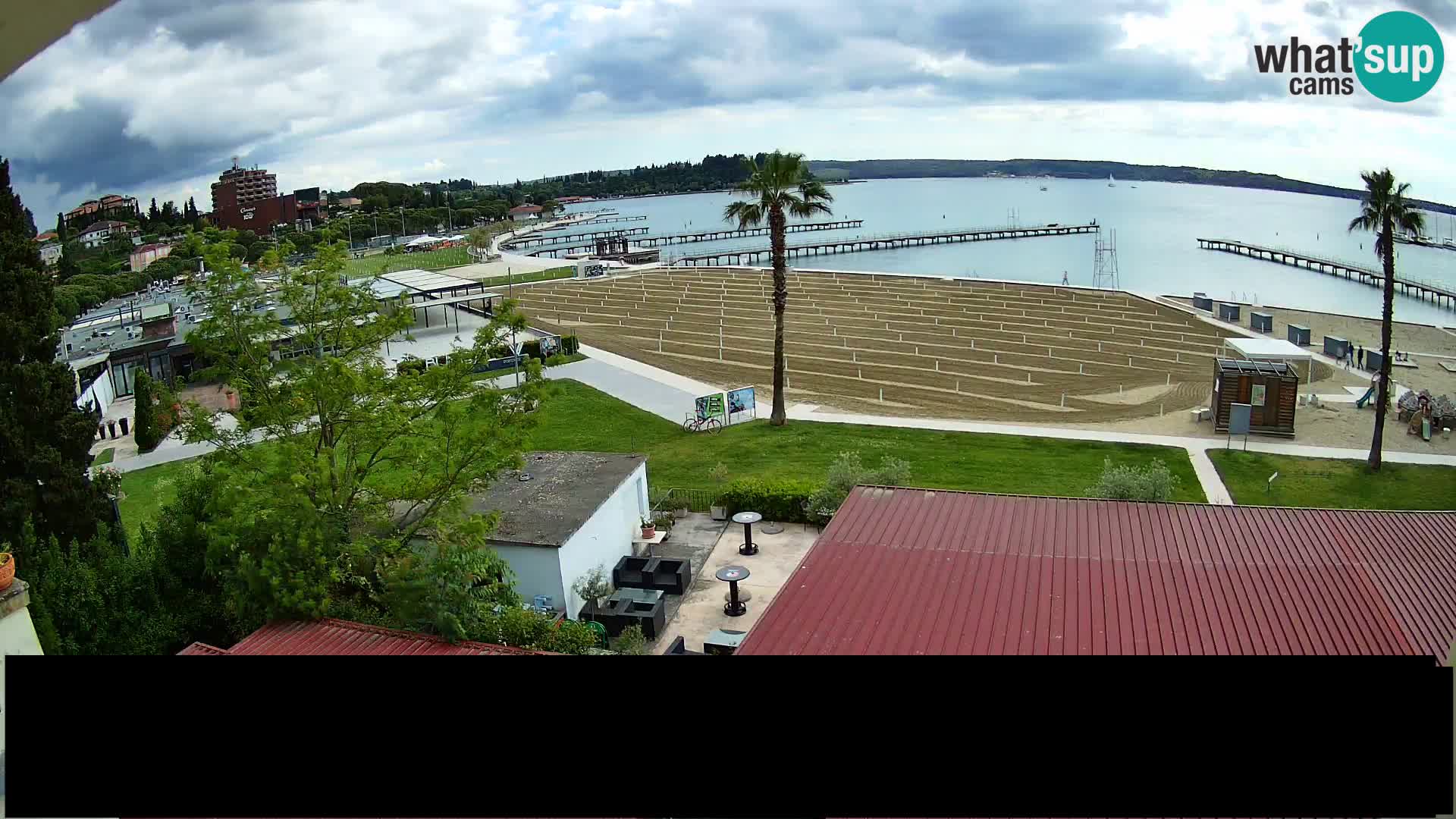 Kamera v živo Portorož plaža – Bungalow