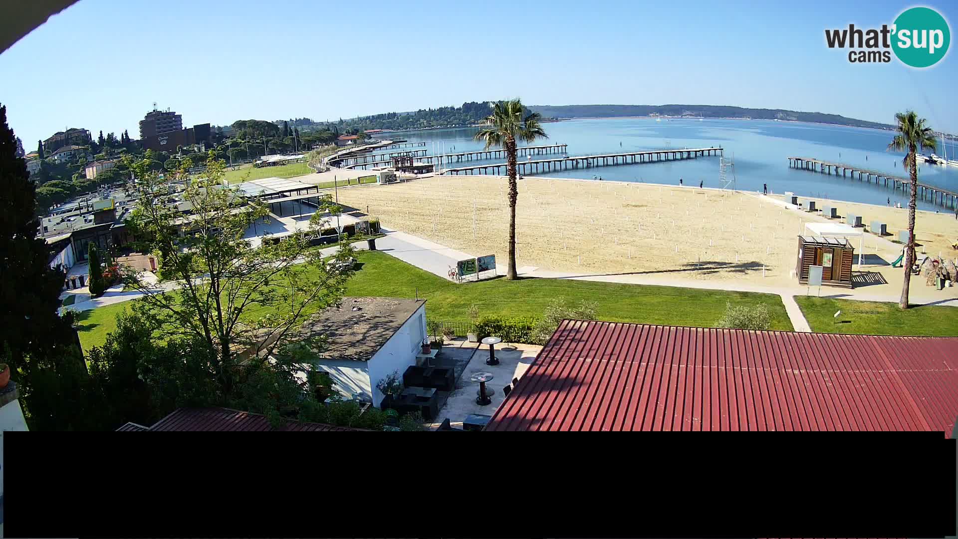 Kamera v živo Portorož plaža – Bungalow