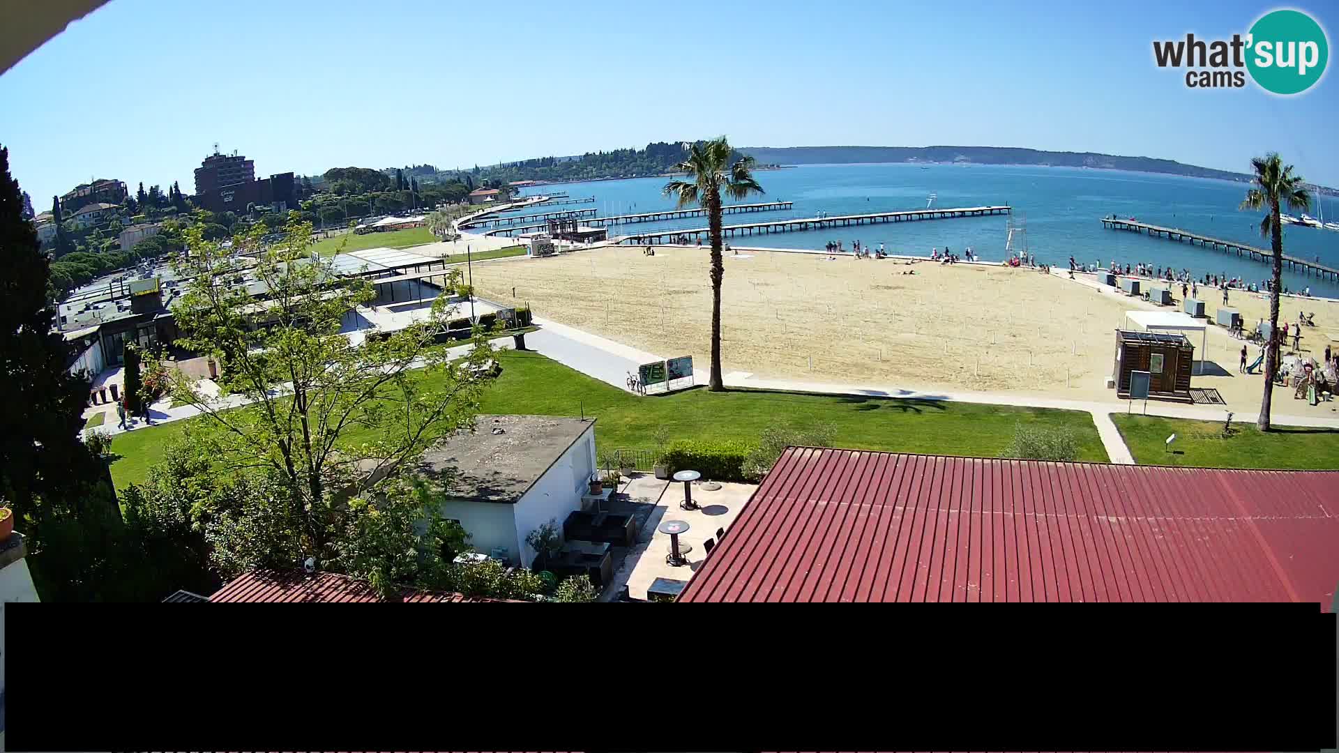 Web kamera Portorož plaža – Kavarna Karamela