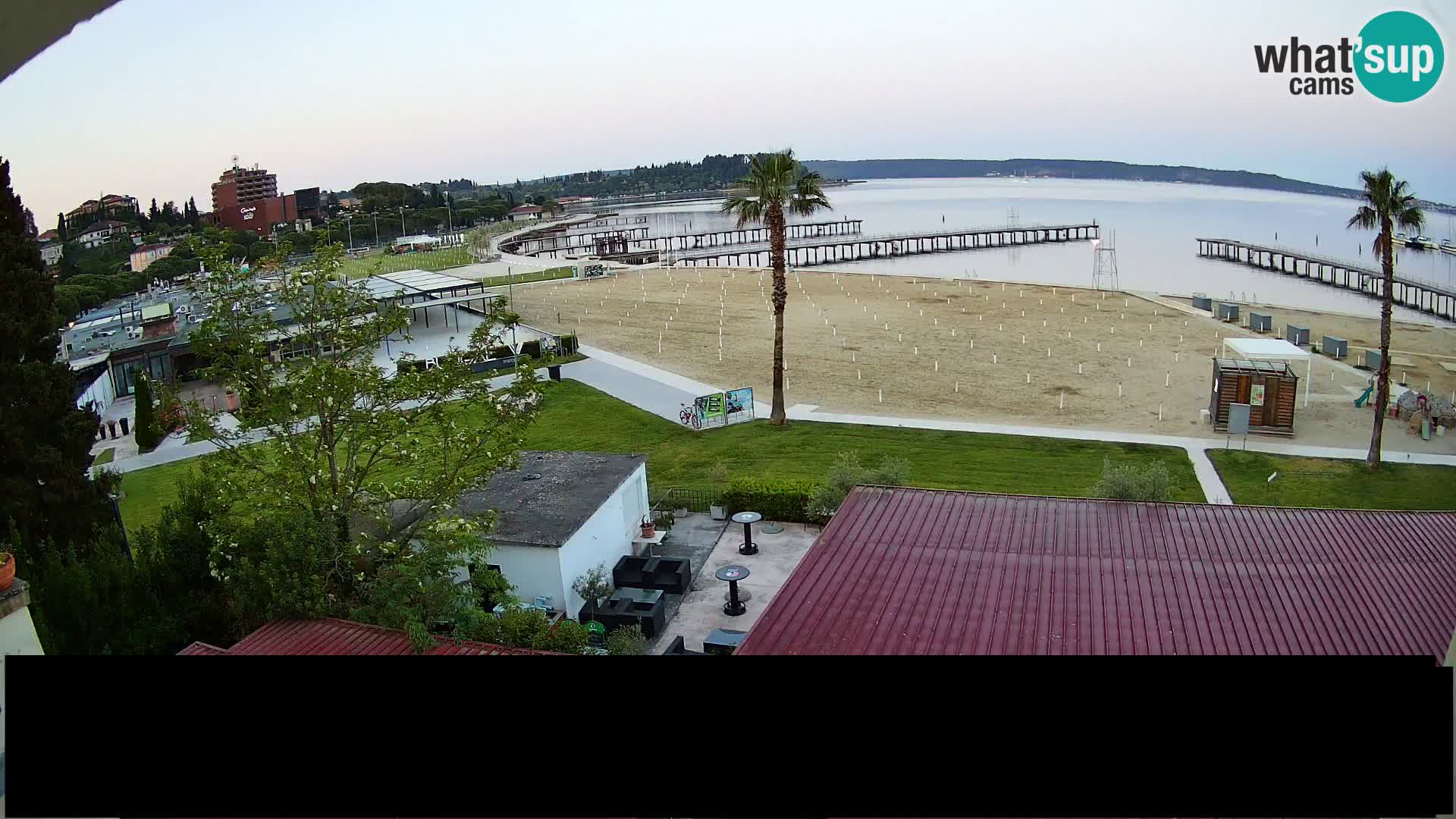 Kamera v živo Portorož plaža – Bungalow