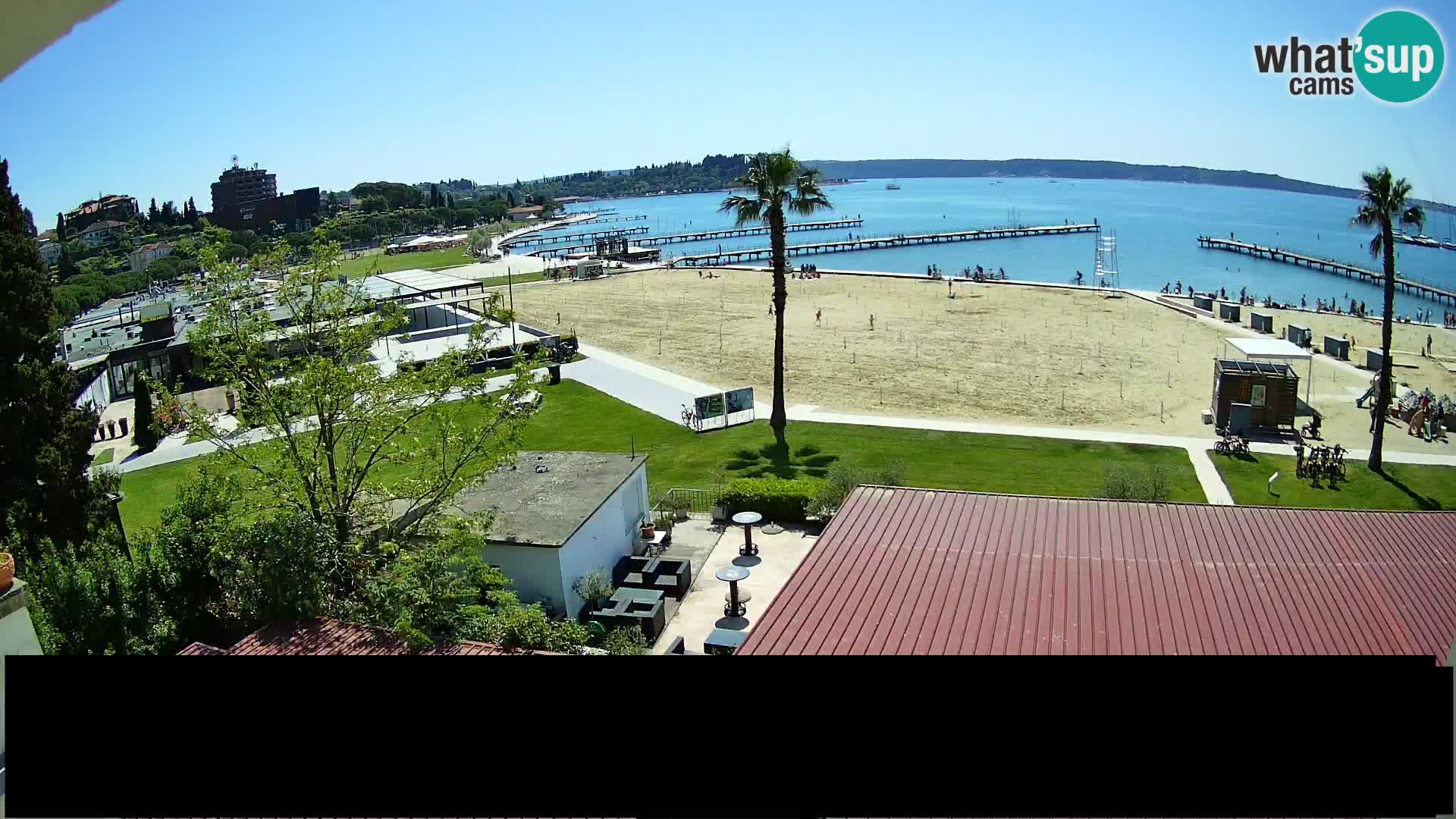 Webcam live Playa Portorož – Caffe Karamela