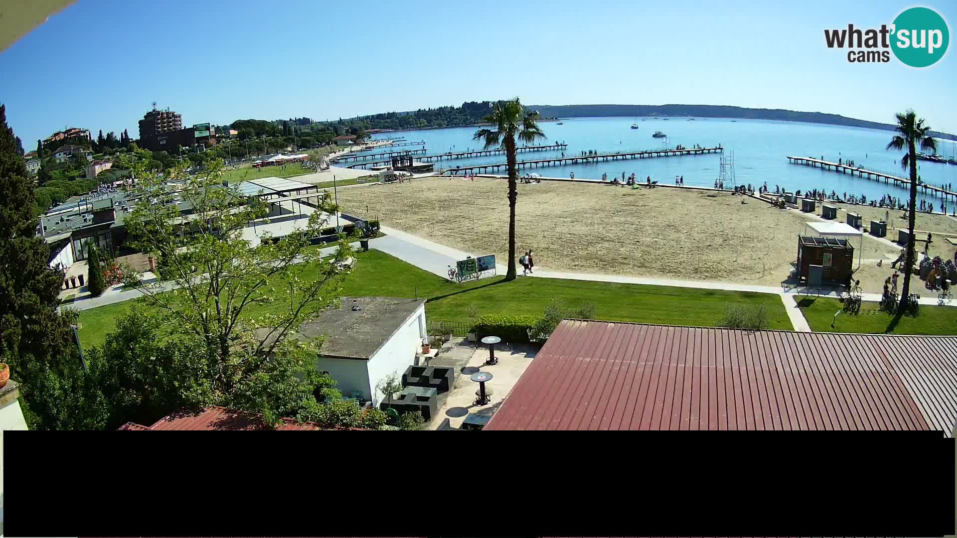Kamera v živo Portorož plaža – Bungalow