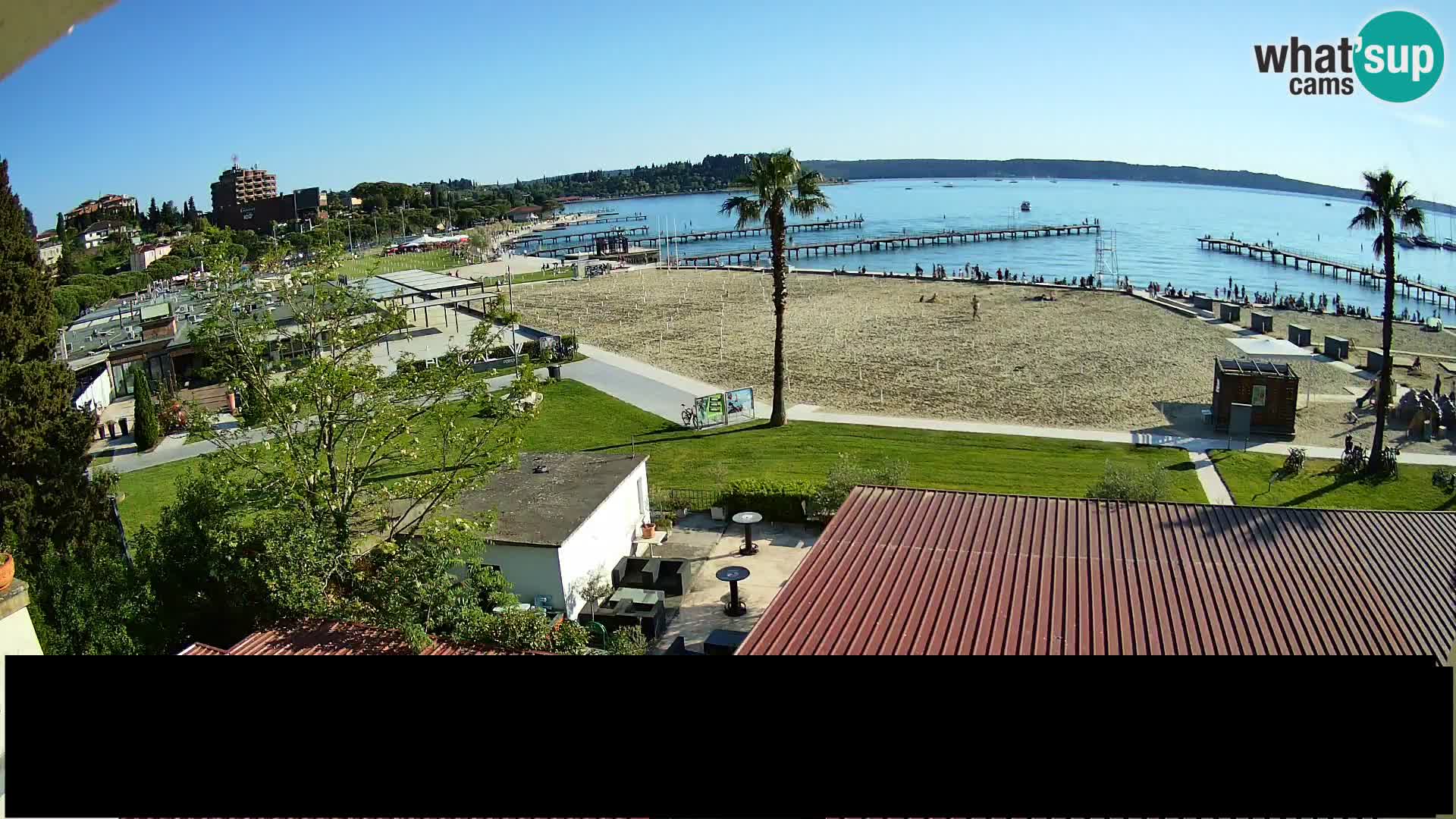 Webcam live Playa Portorož – Caffe Karamela