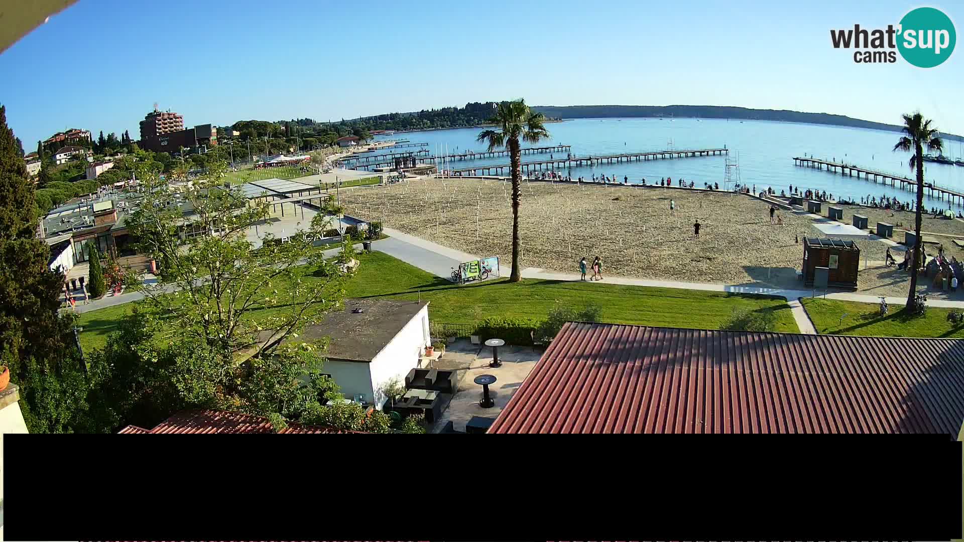 Kamera v živo Portorož plaža – Bungalow
