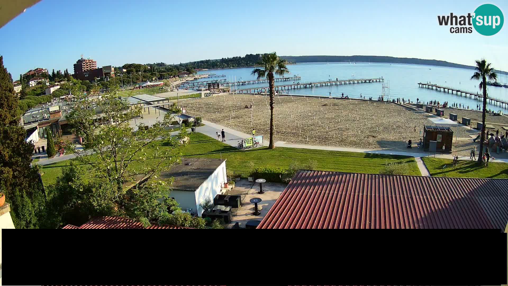 Kamera v živo Portorož plaža – Bungalow