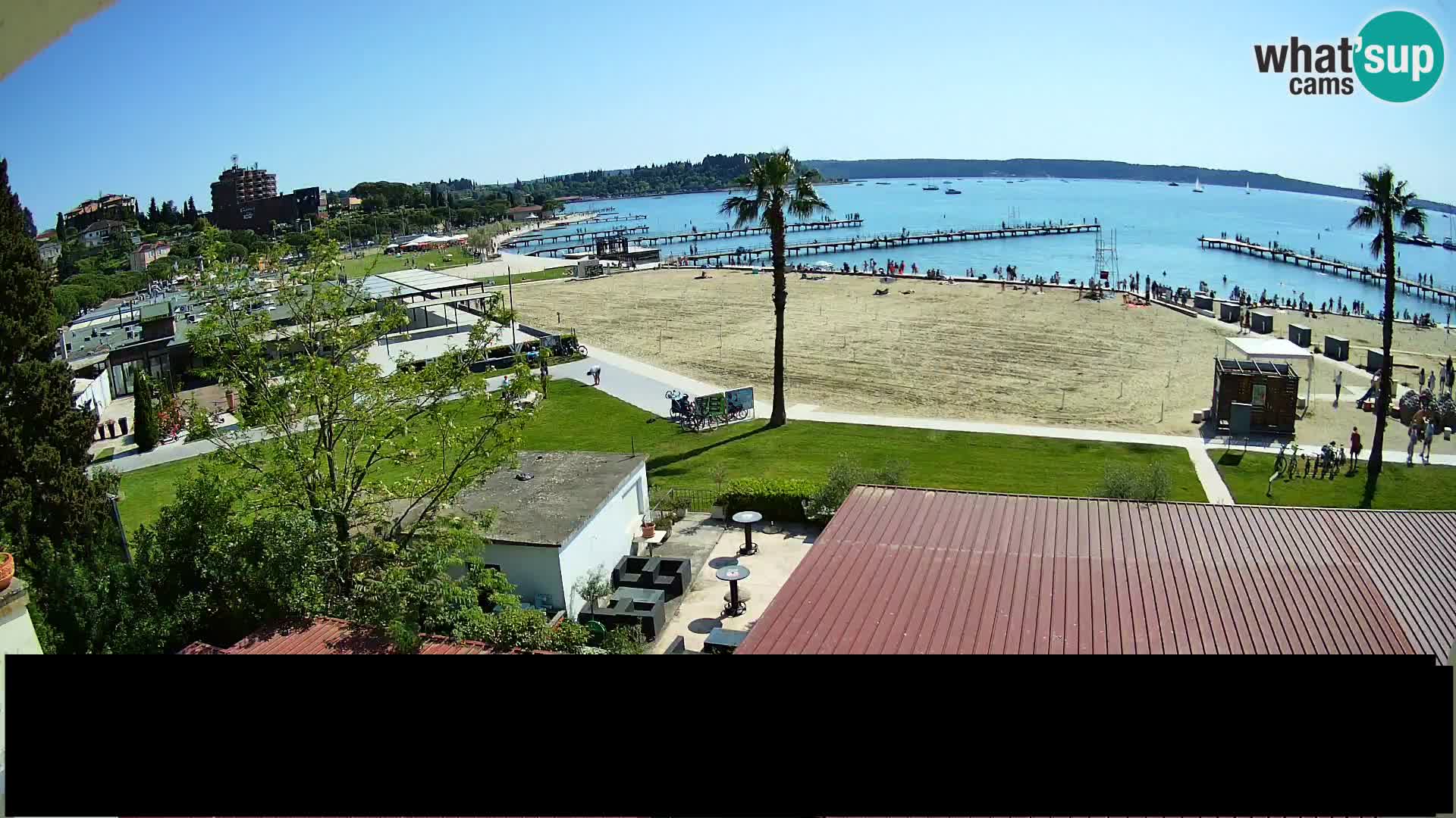Kamera v živo Portorož plaža – Bungalow