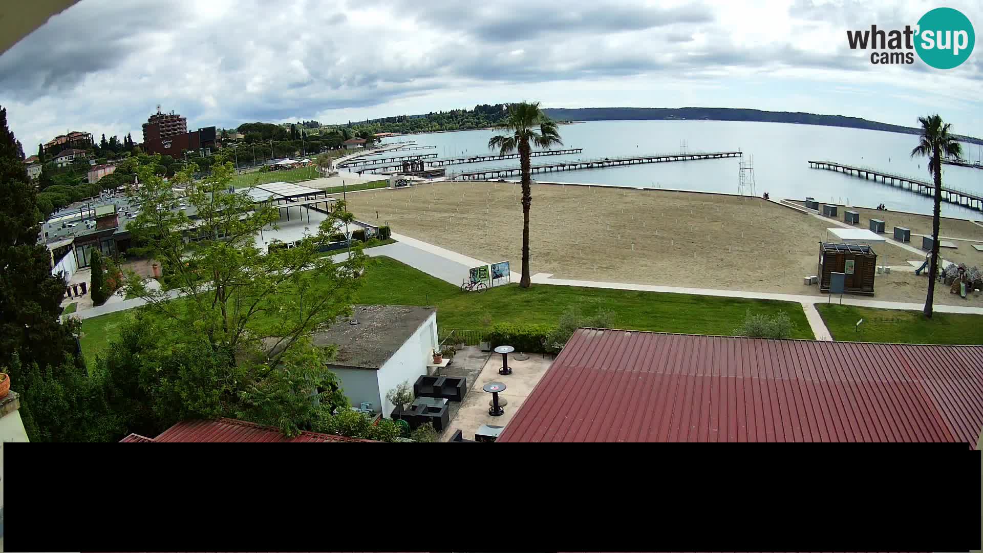 Webcam live Playa Portorož – Caffe Karamela