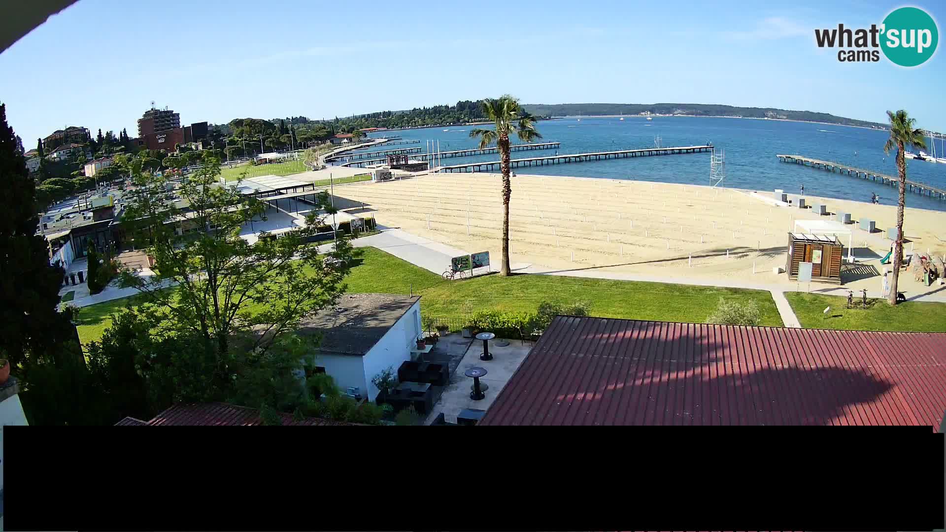 Kamera v živo Portorož plaža – Bungalow