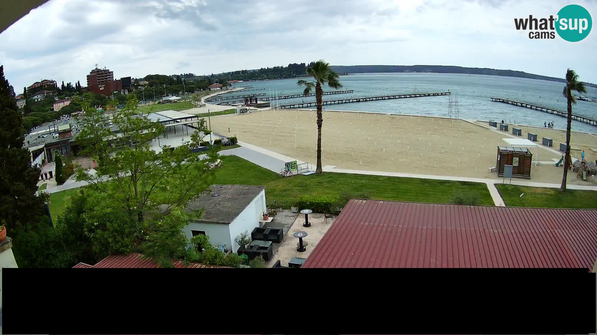 Kamera v živo Portorož plaža – Bungalow