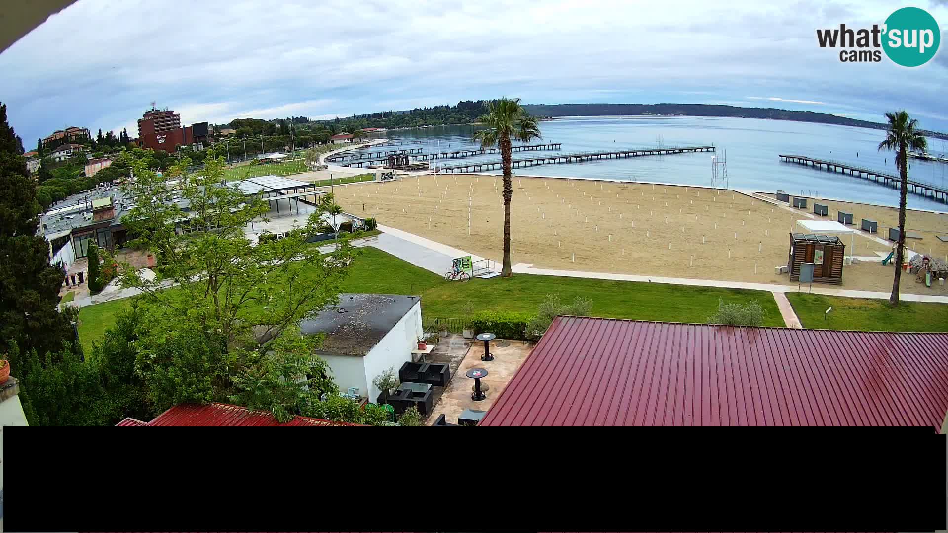 Kamera v živo Portorož plaža – Bungalow
