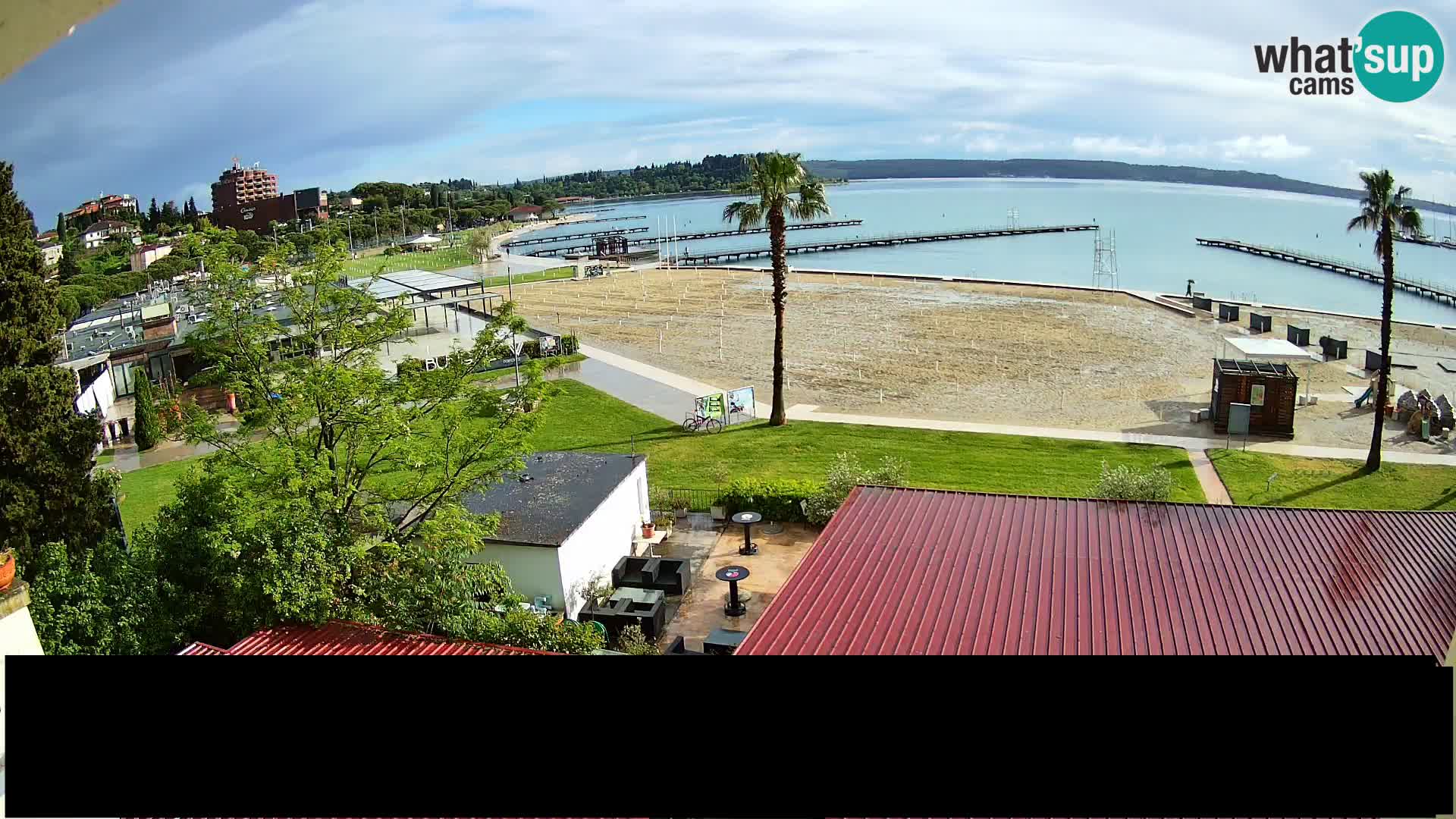 Kamera v živo Portorož plaža – Bungalow