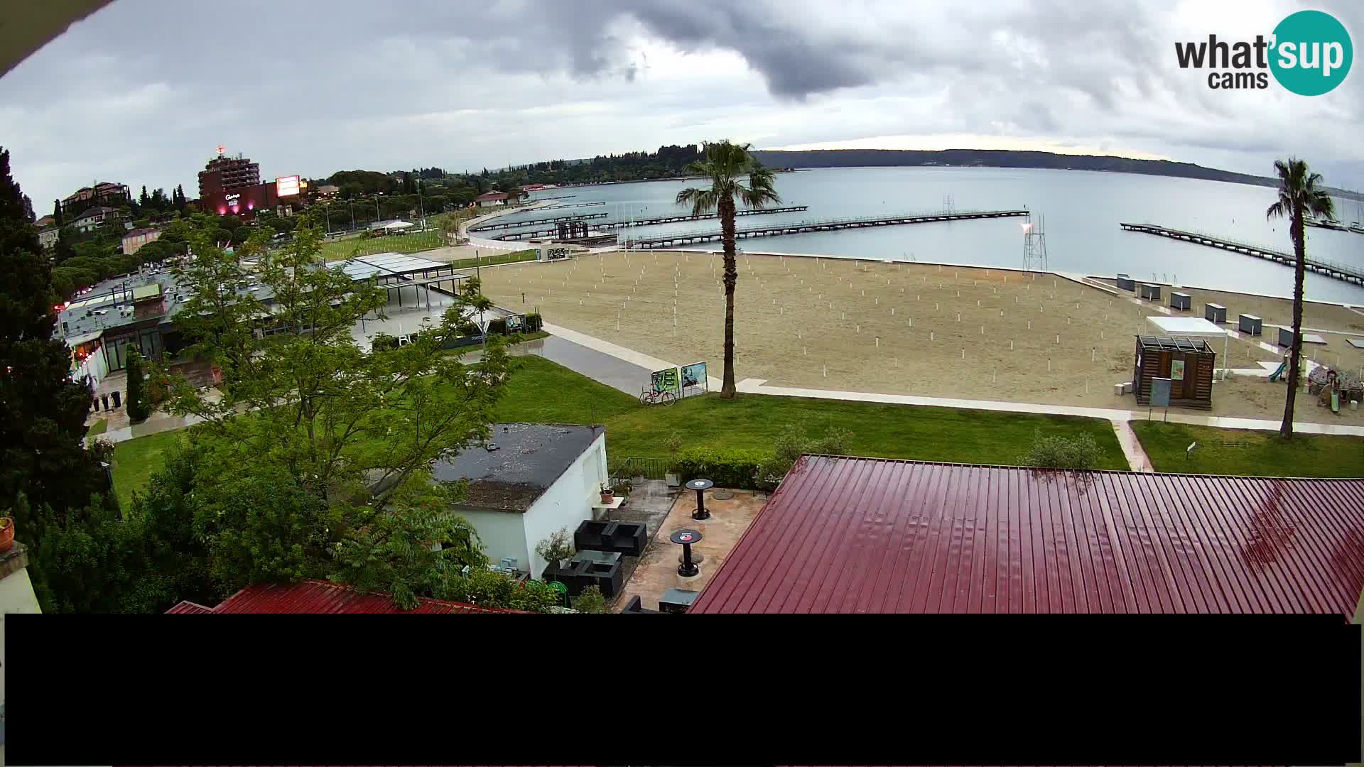 Kamera v živo Portorož plaža – Bungalow