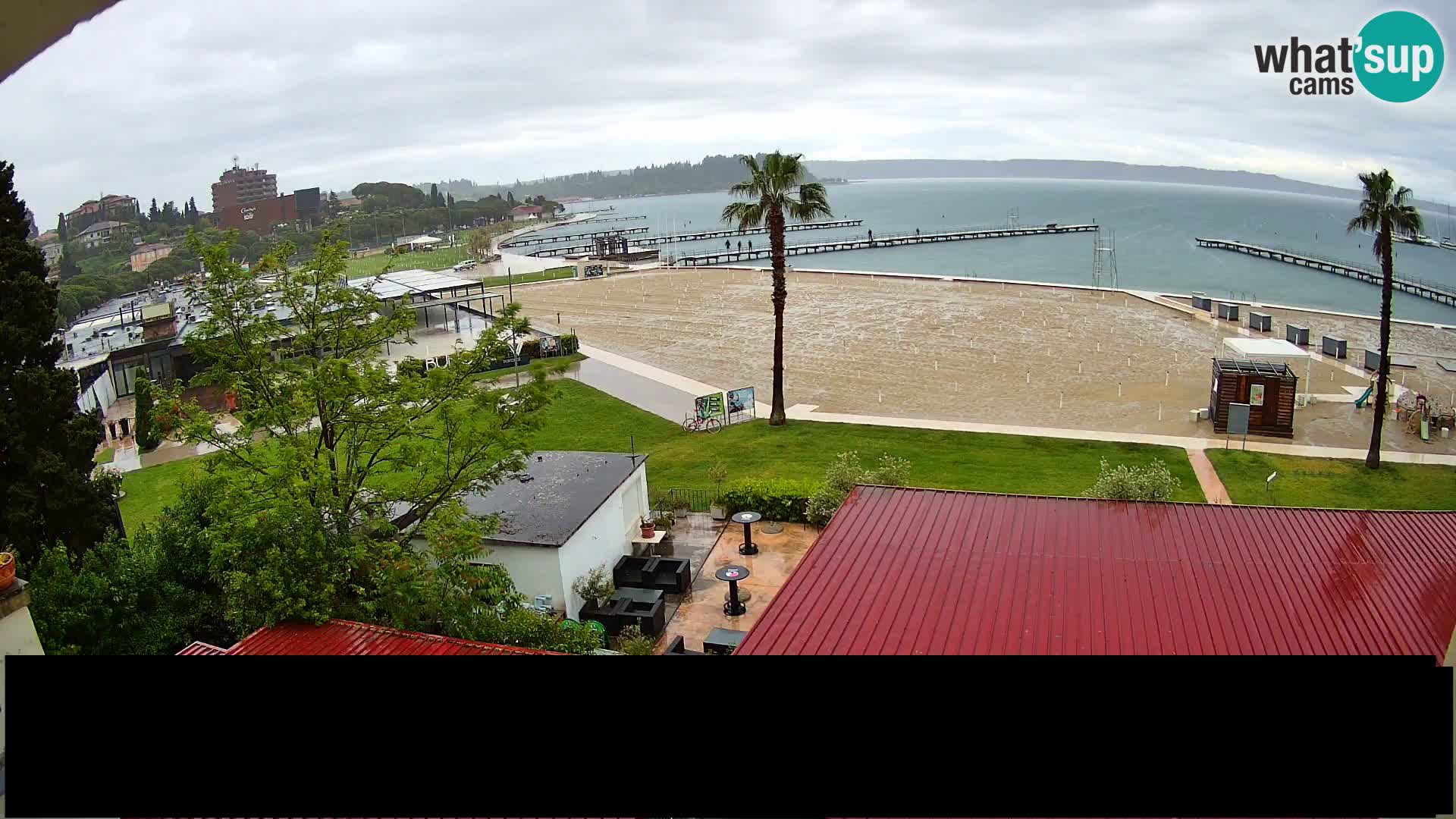 Kamera v živo Portorož plaža – Bungalow