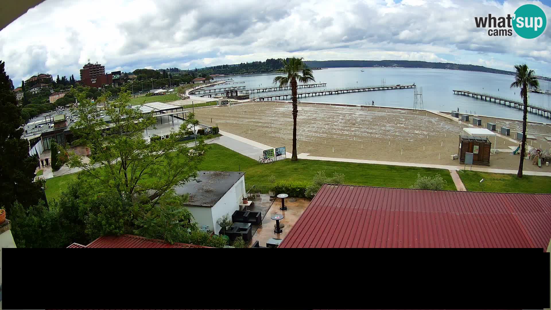 Webcam live Playa Portorož – Caffe Karamela