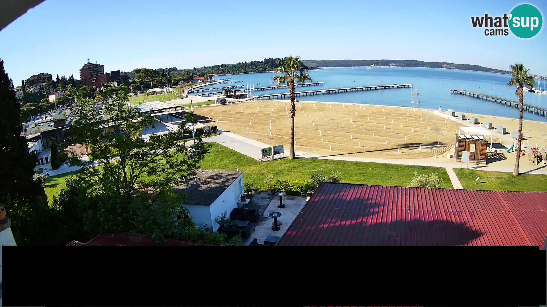 Kamera v živo Portorož plaža – Bungalow