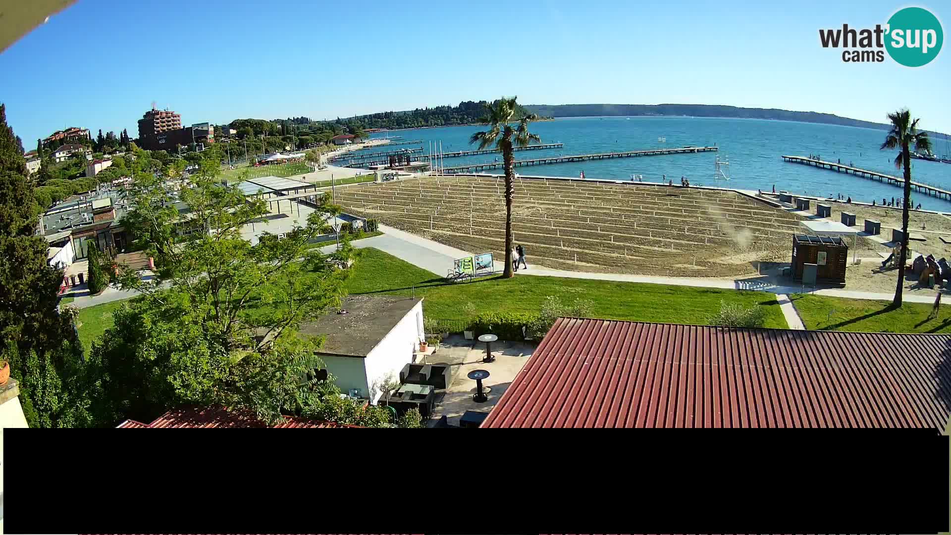 Webcam live Playa Portorož – Caffe Karamela