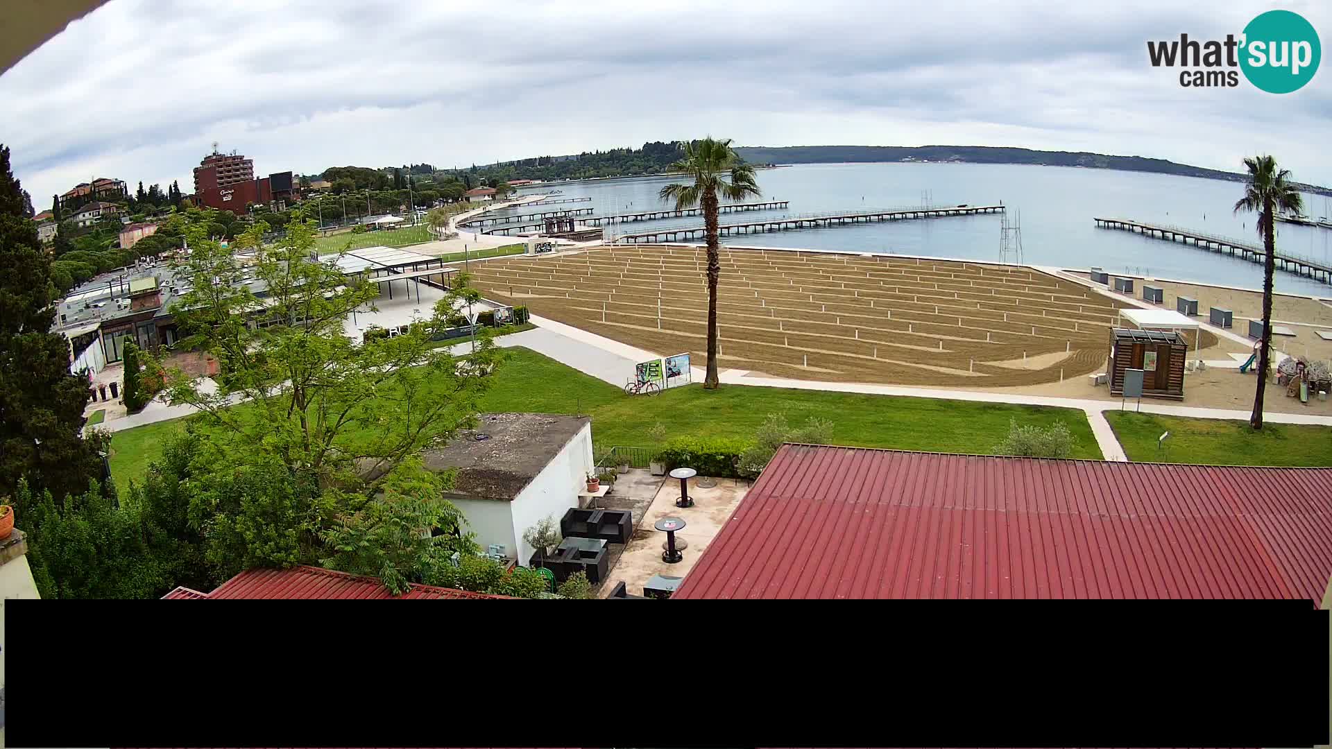 Kamera v živo Portorož plaža – Bungalow