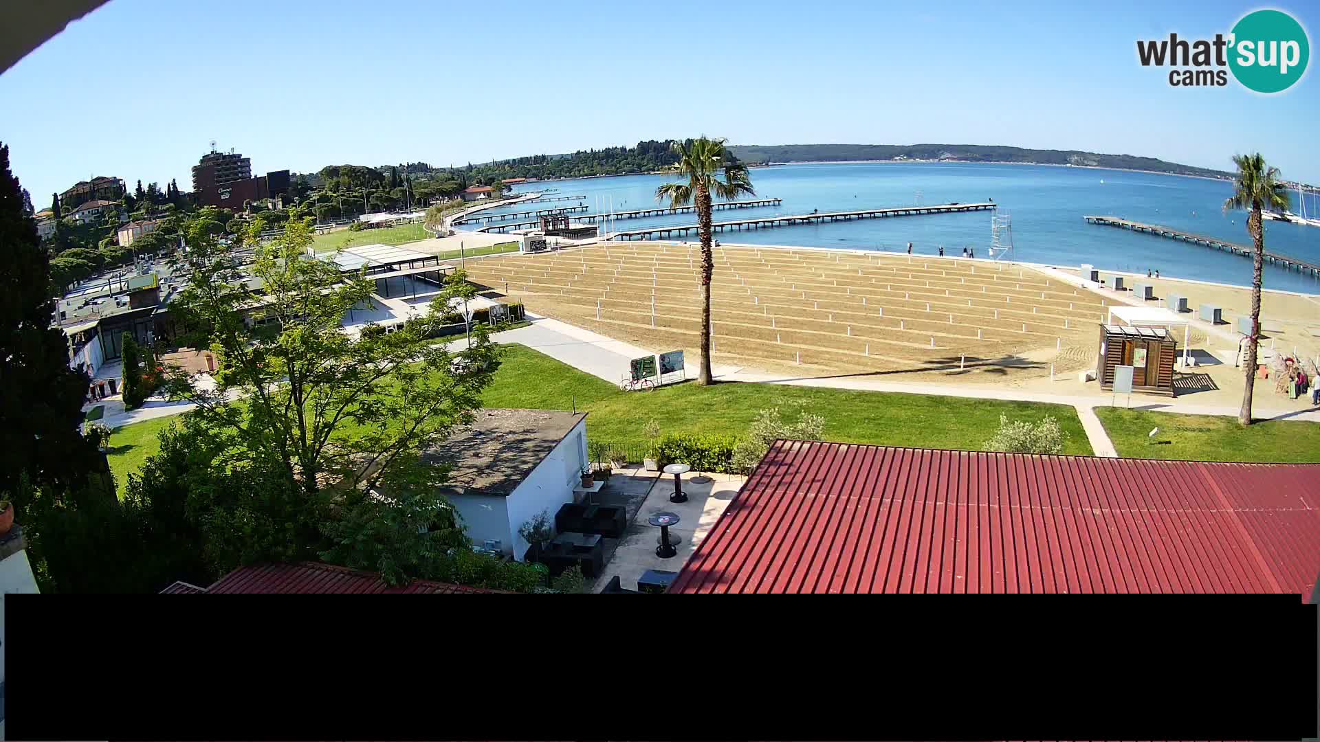 Webcam live Plage Portorož – Caffe Karamela