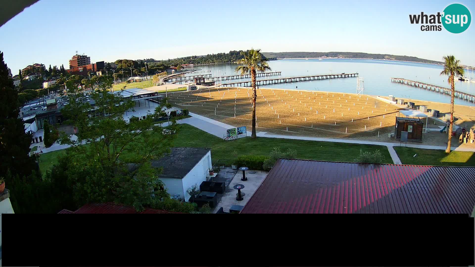 Kamera v živo Portorož plaža – Bungalow