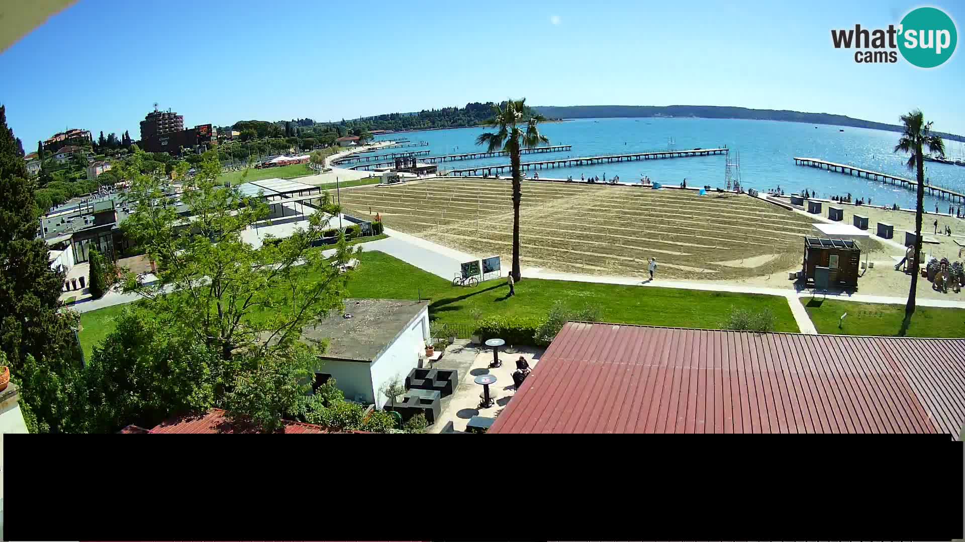 Web kamera Portorož plaža – Kavarna Karamela