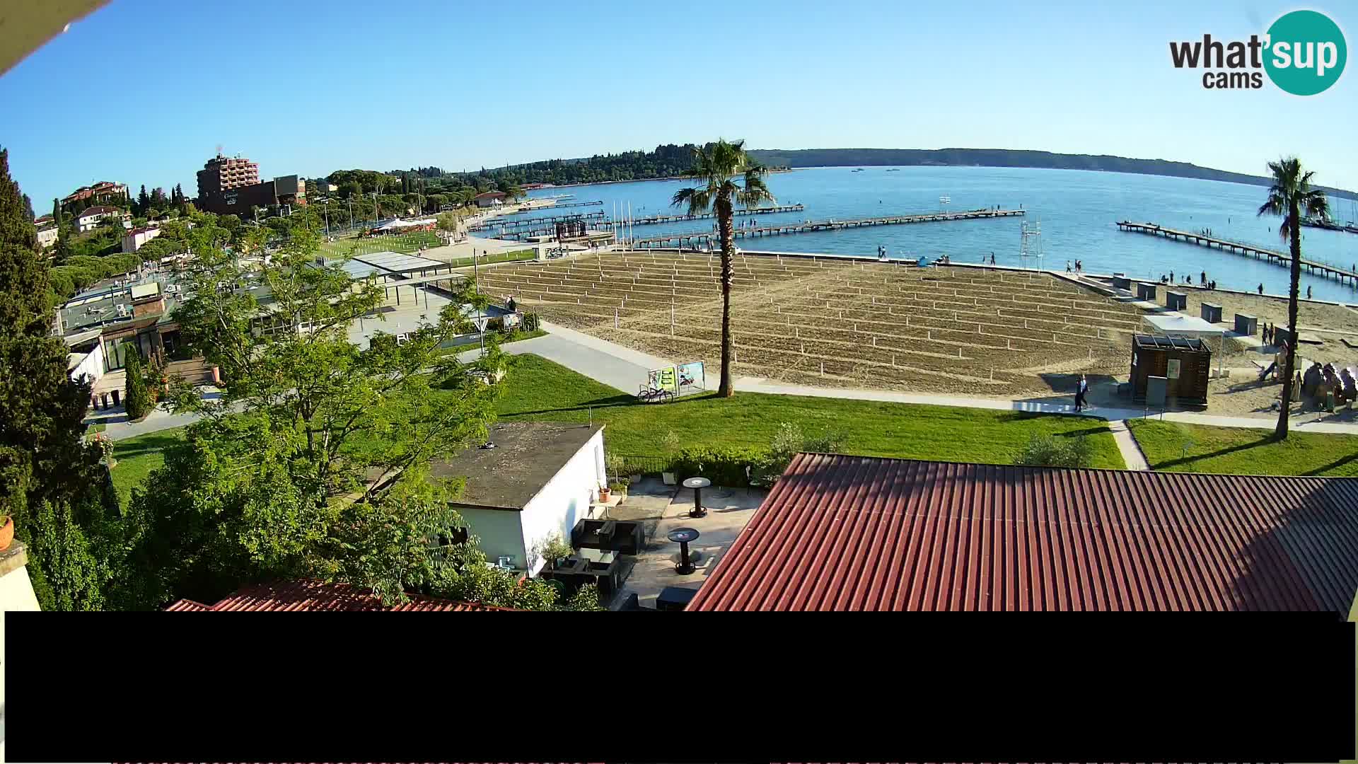 Webcam live Playa Portorož – Caffe Karamela