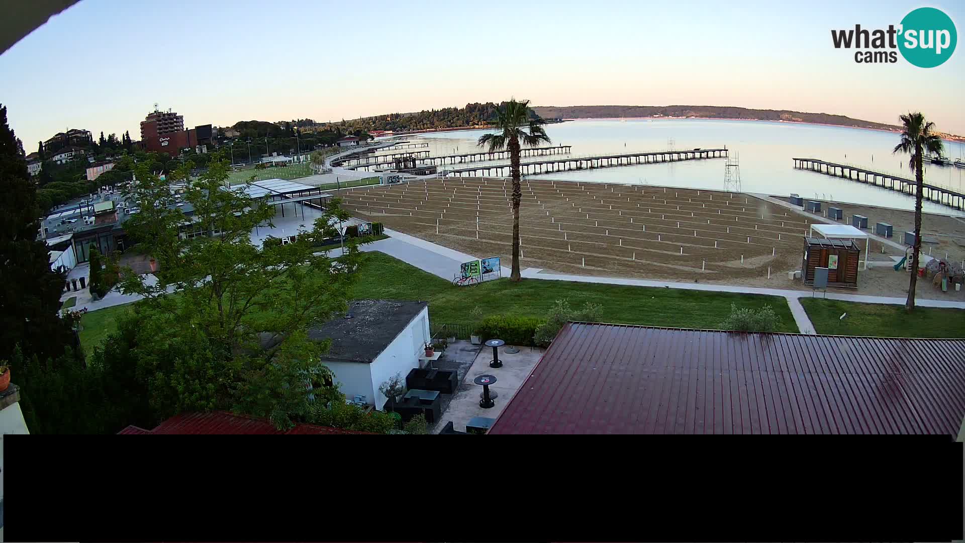 Kamera v živo Portorož plaža – Bungalow