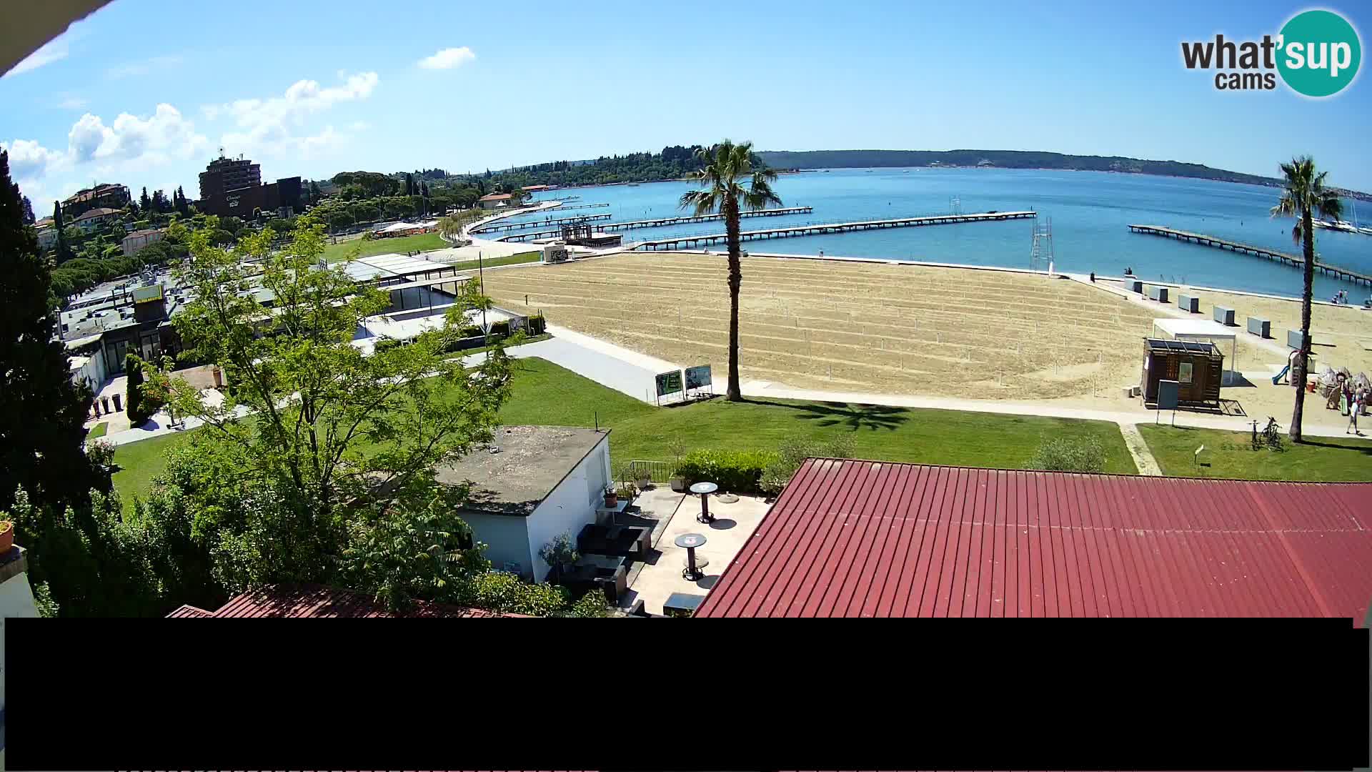 Kamera v živo Portorož plaža – Bungalow