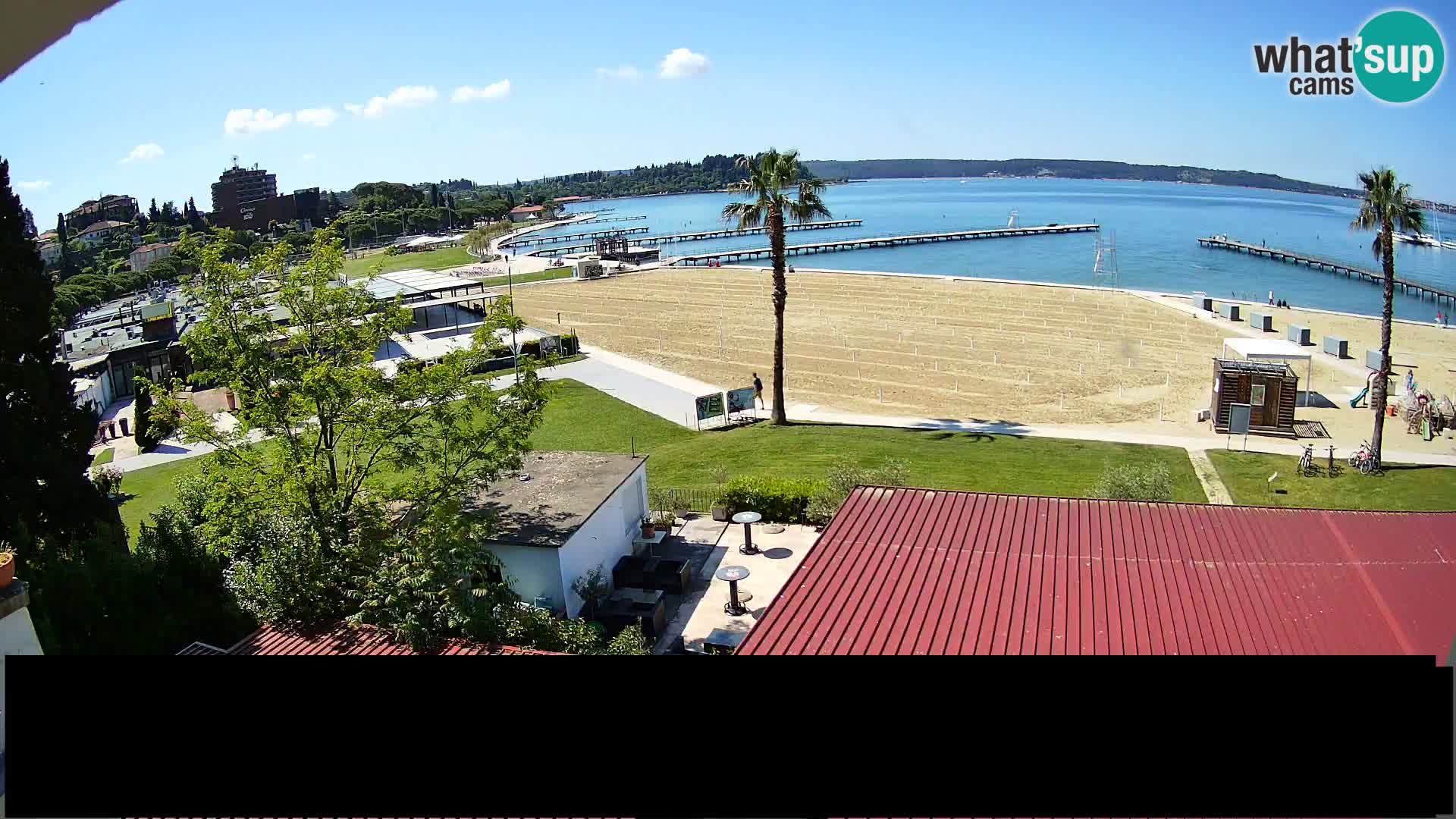 Kamera v živo Portorož plaža – Bungalow