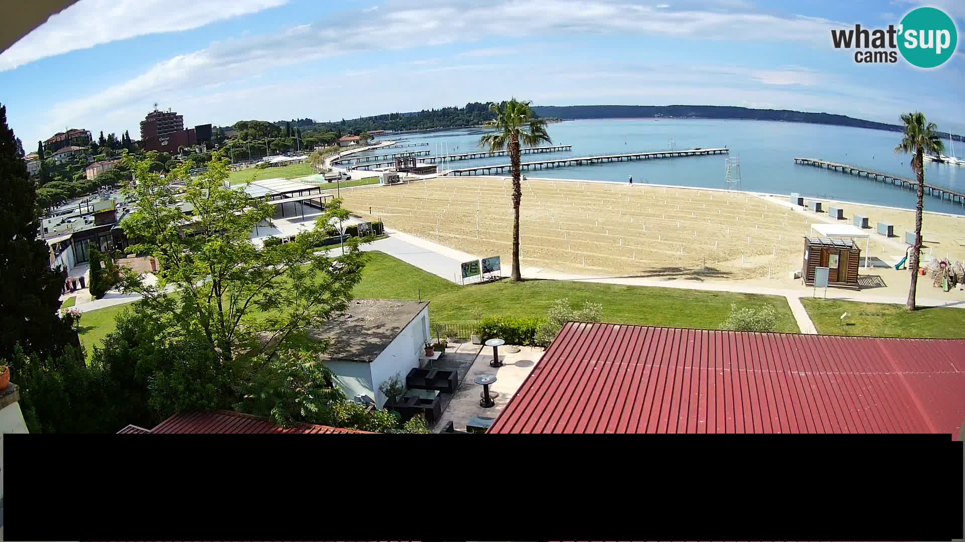 Webcam live Playa Portorož – Caffe Karamela