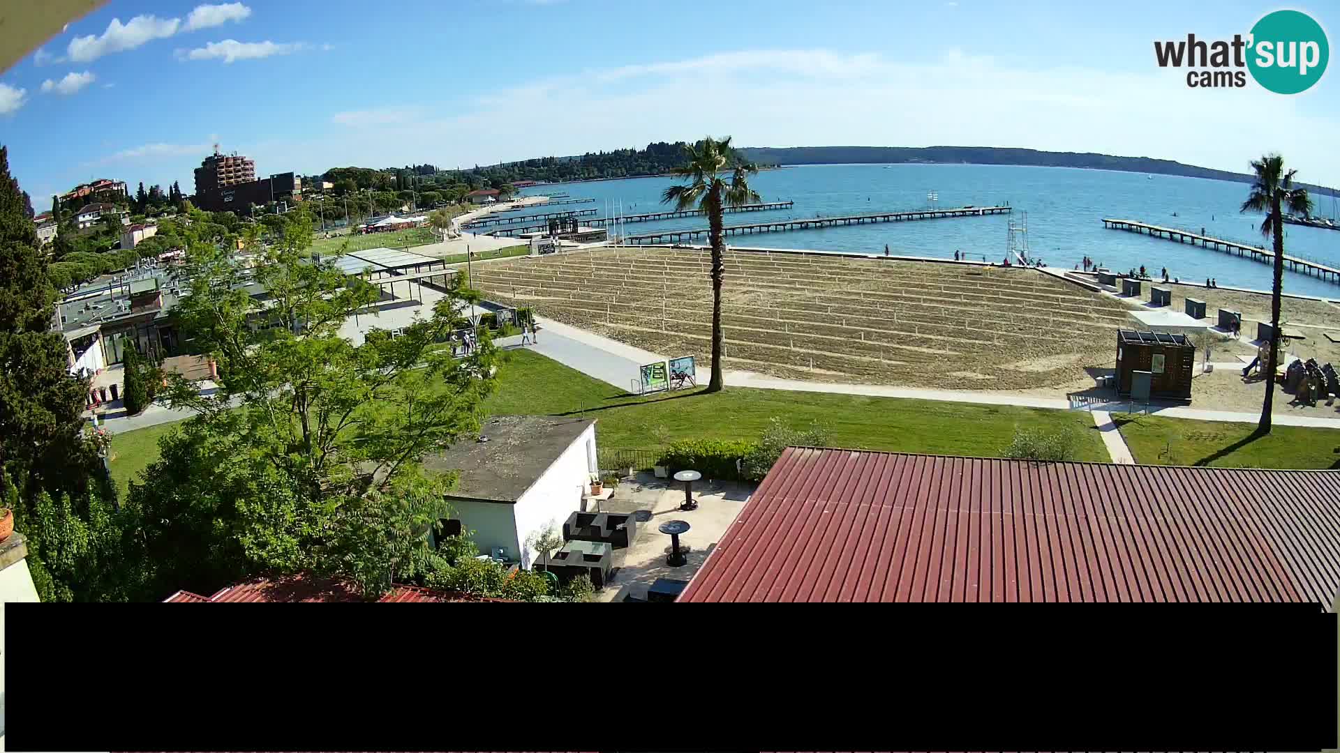Kamera v živo Portorož plaža – Bungalow