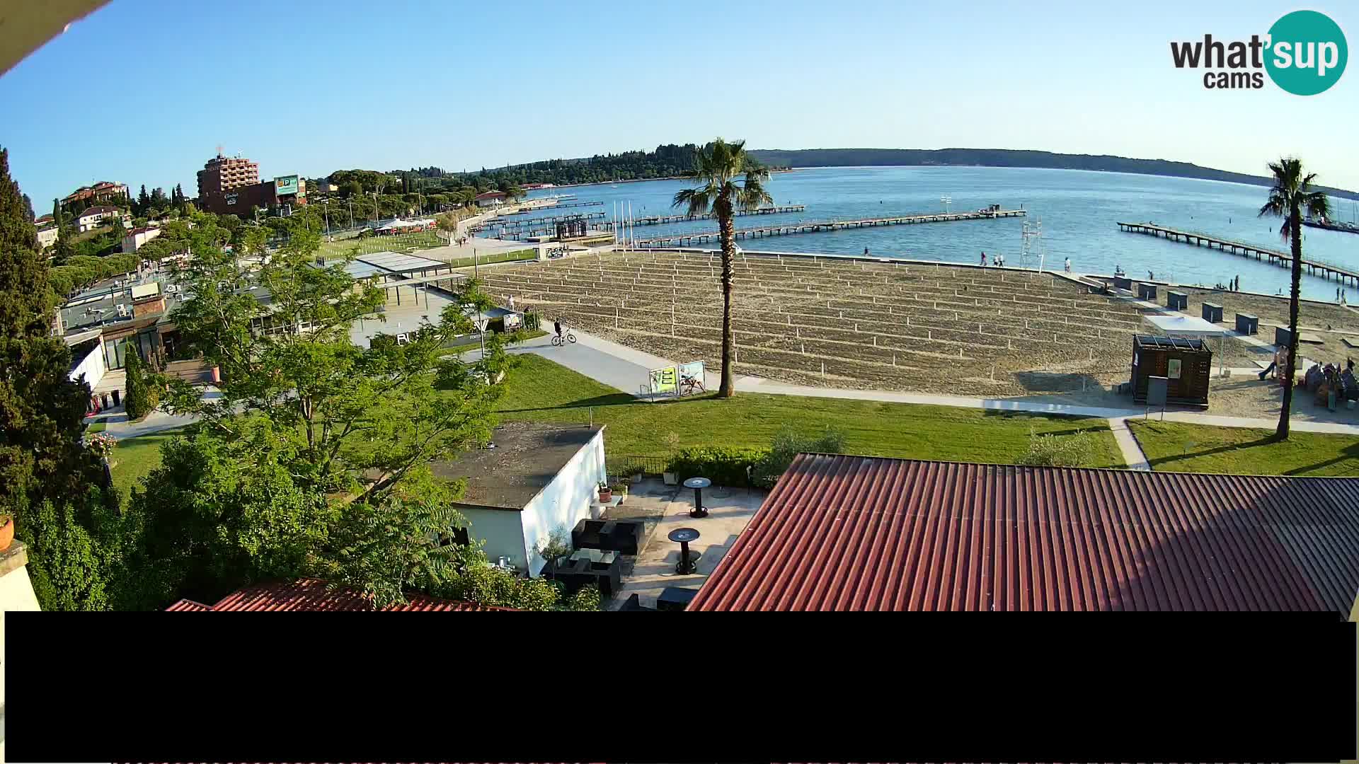 Webcam live Playa Portorož – Caffe Karamela