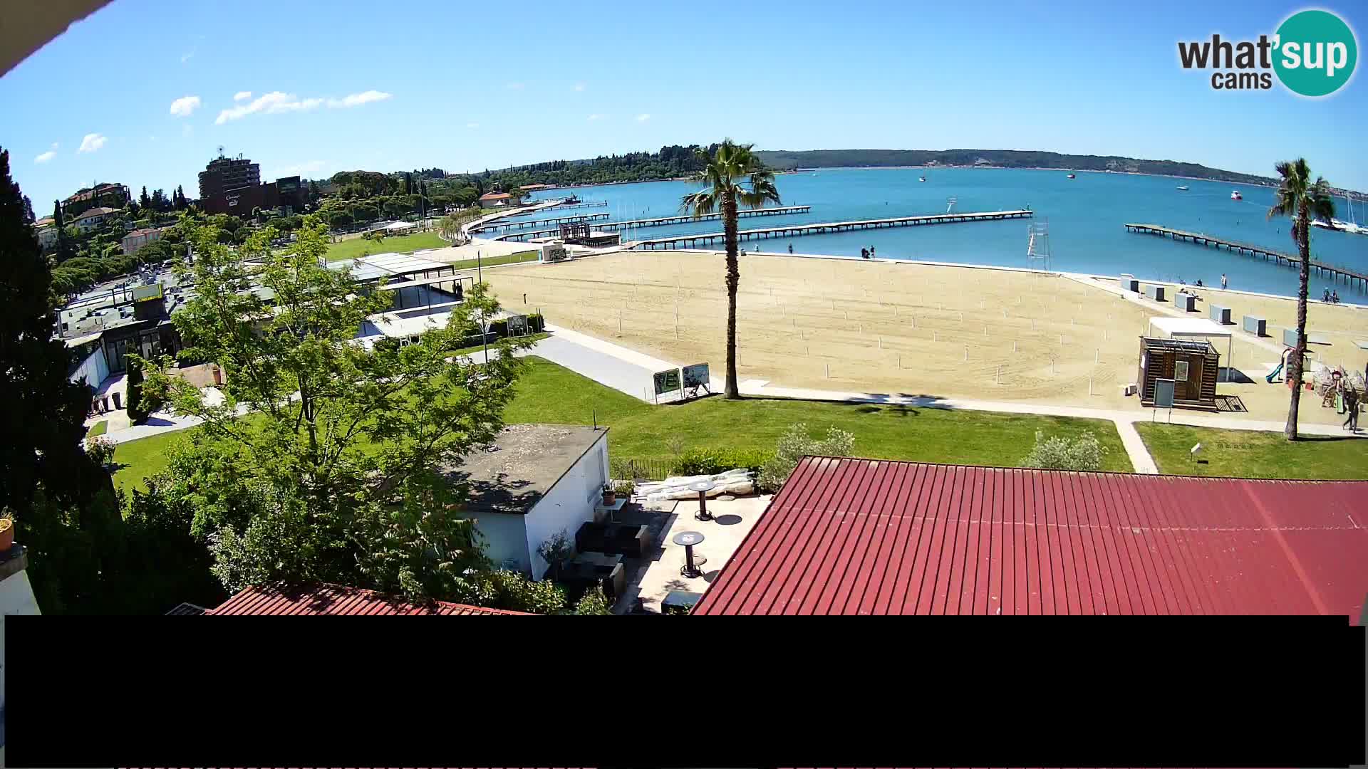 Webcam live Plage Portorož – Caffe Karamela