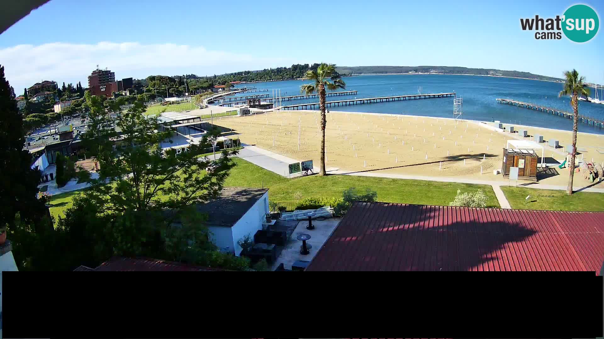 Kamera v živo Portorož plaža – Bungalow