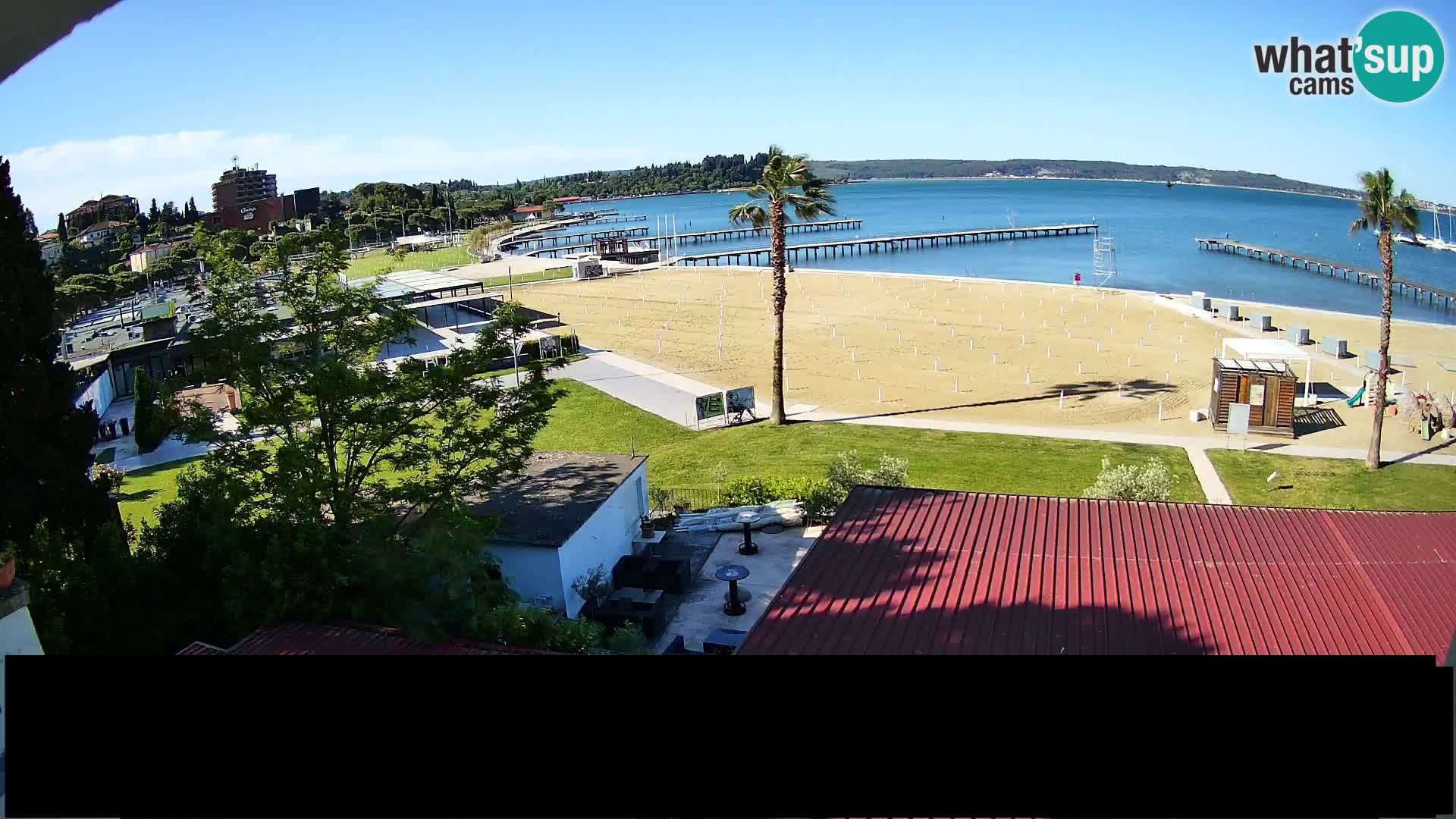 Kamera v živo Portorož plaža – Bungalow