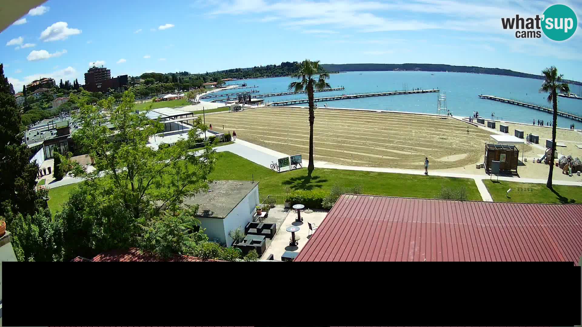 Webcam live Playa Portorož – Caffe Karamela
