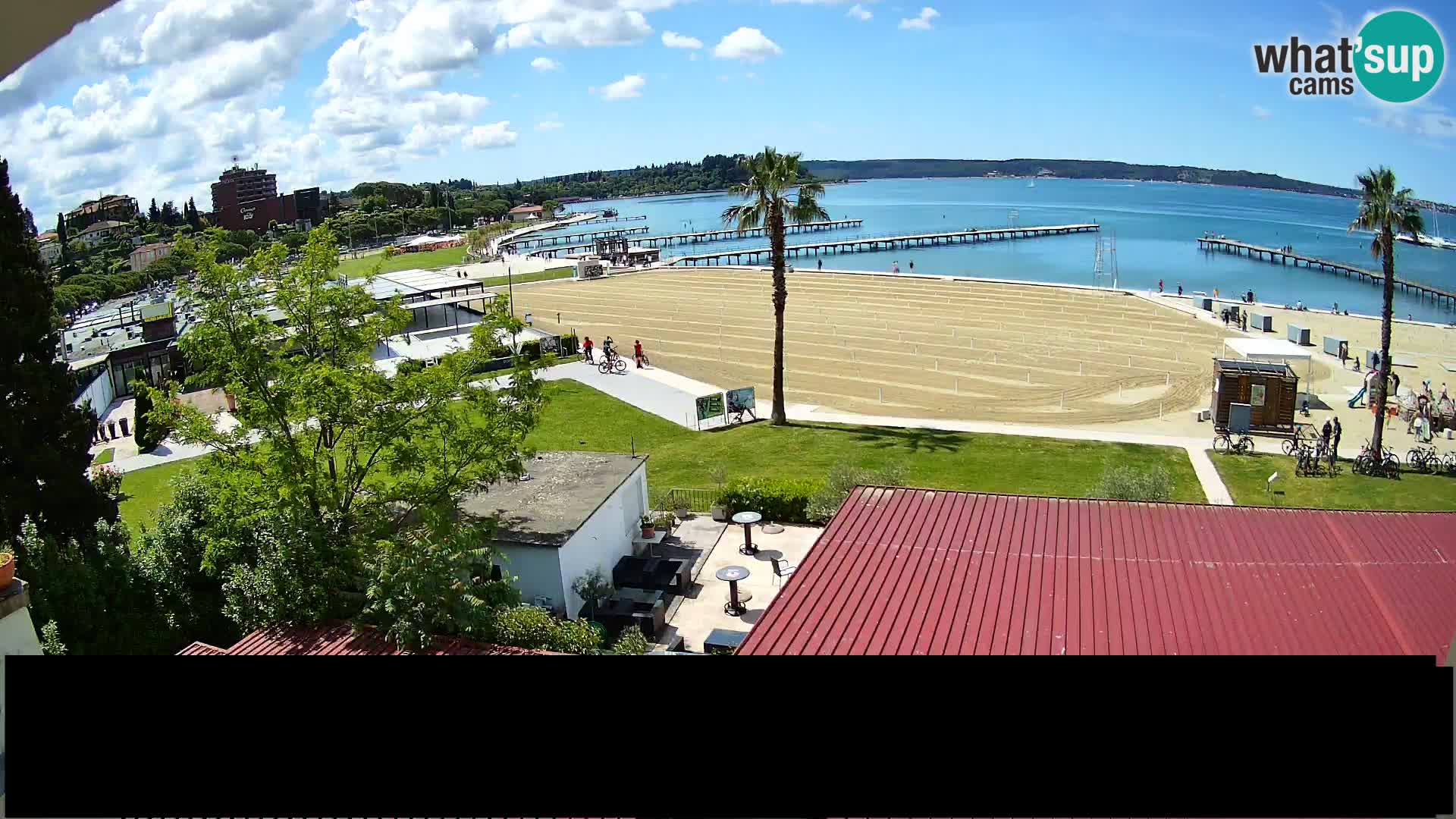 Kamera v živo Portorož plaža – Bungalow