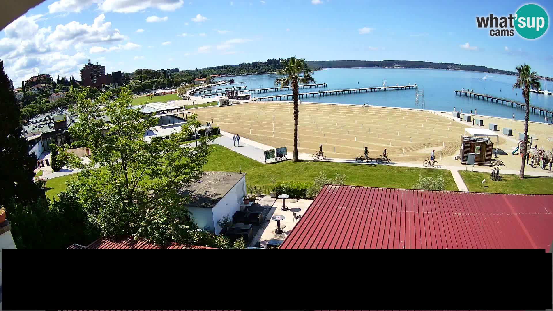 Kamera v živo Portorož plaža – Bungalow
