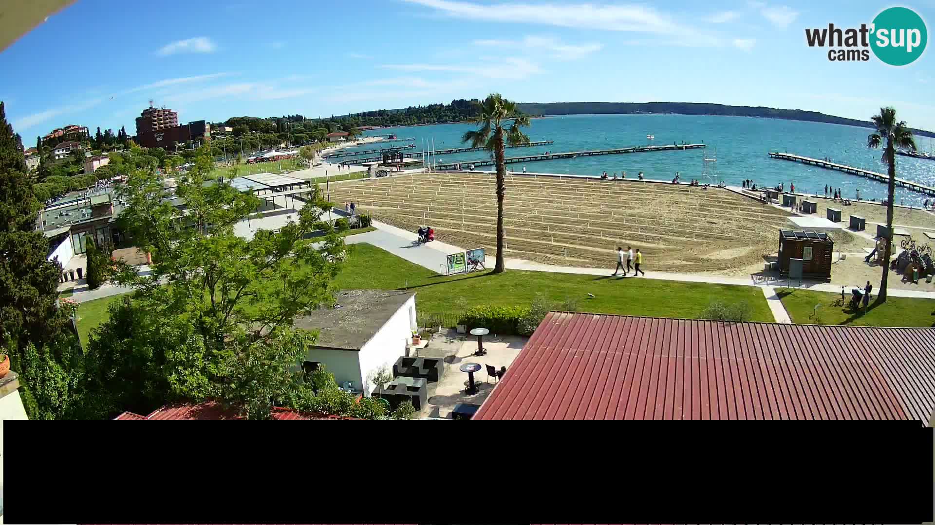 Webcam live Plage Portorož – Caffe Karamela