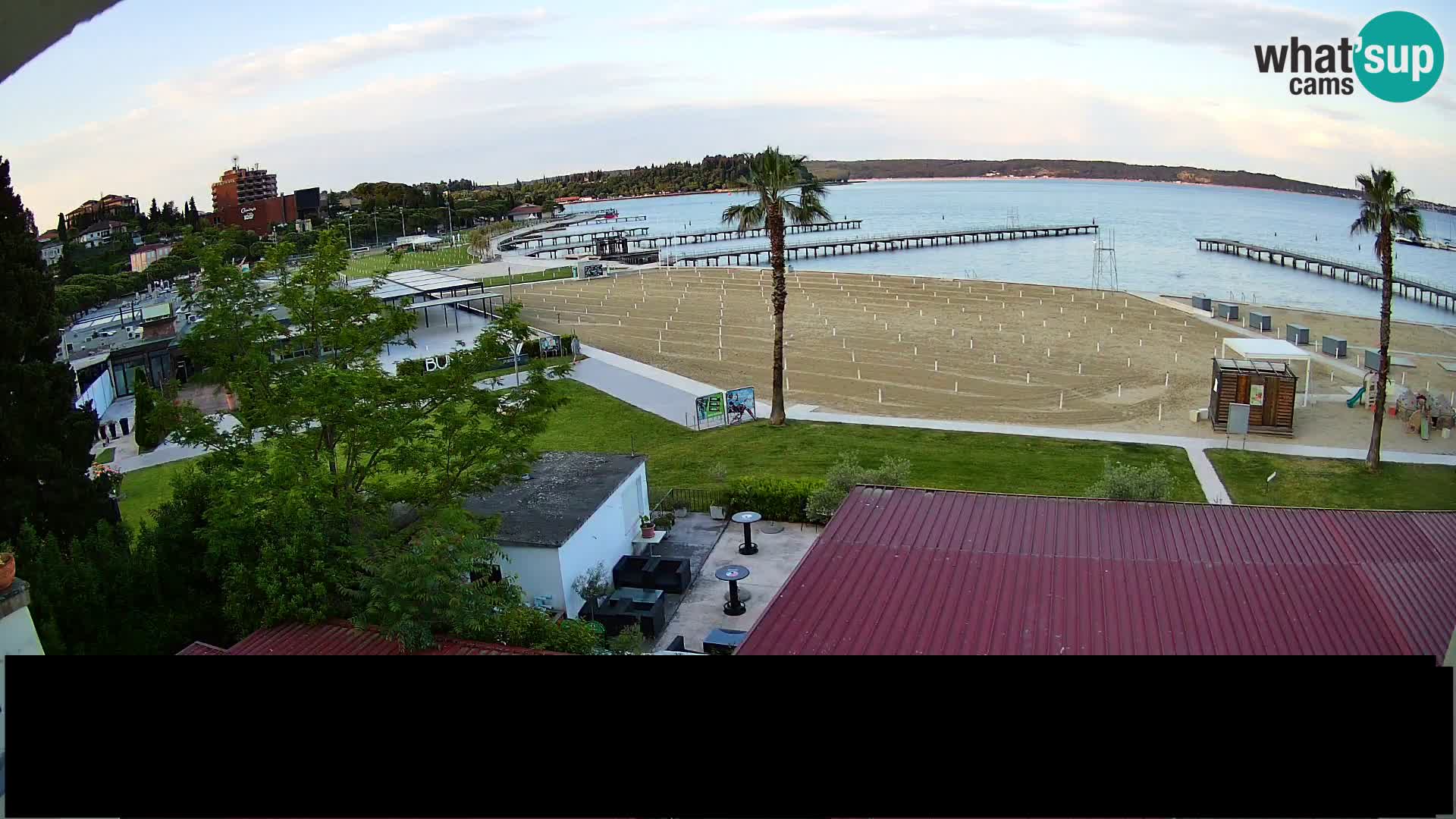 Kamera v živo Portorož plaža – Bungalow