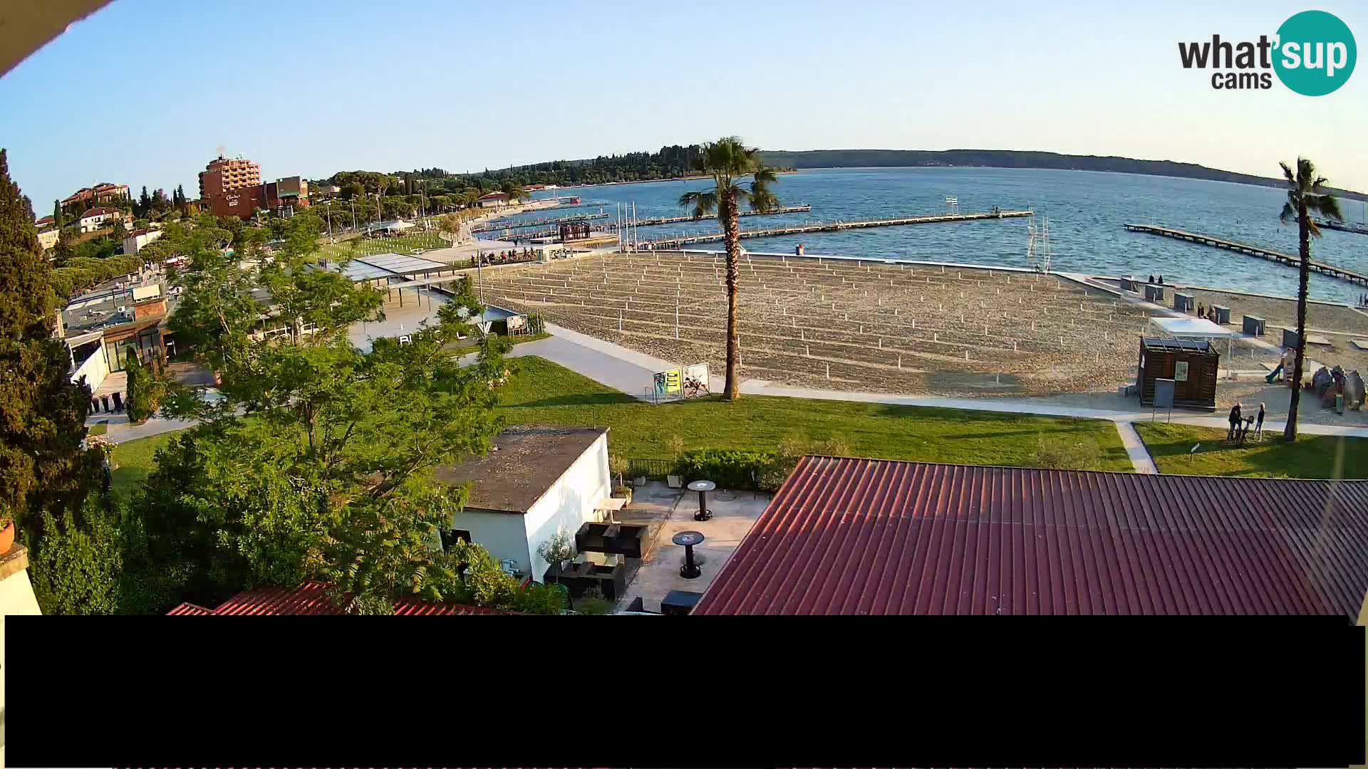 Kamera v živo Portorož plaža – Bungalow