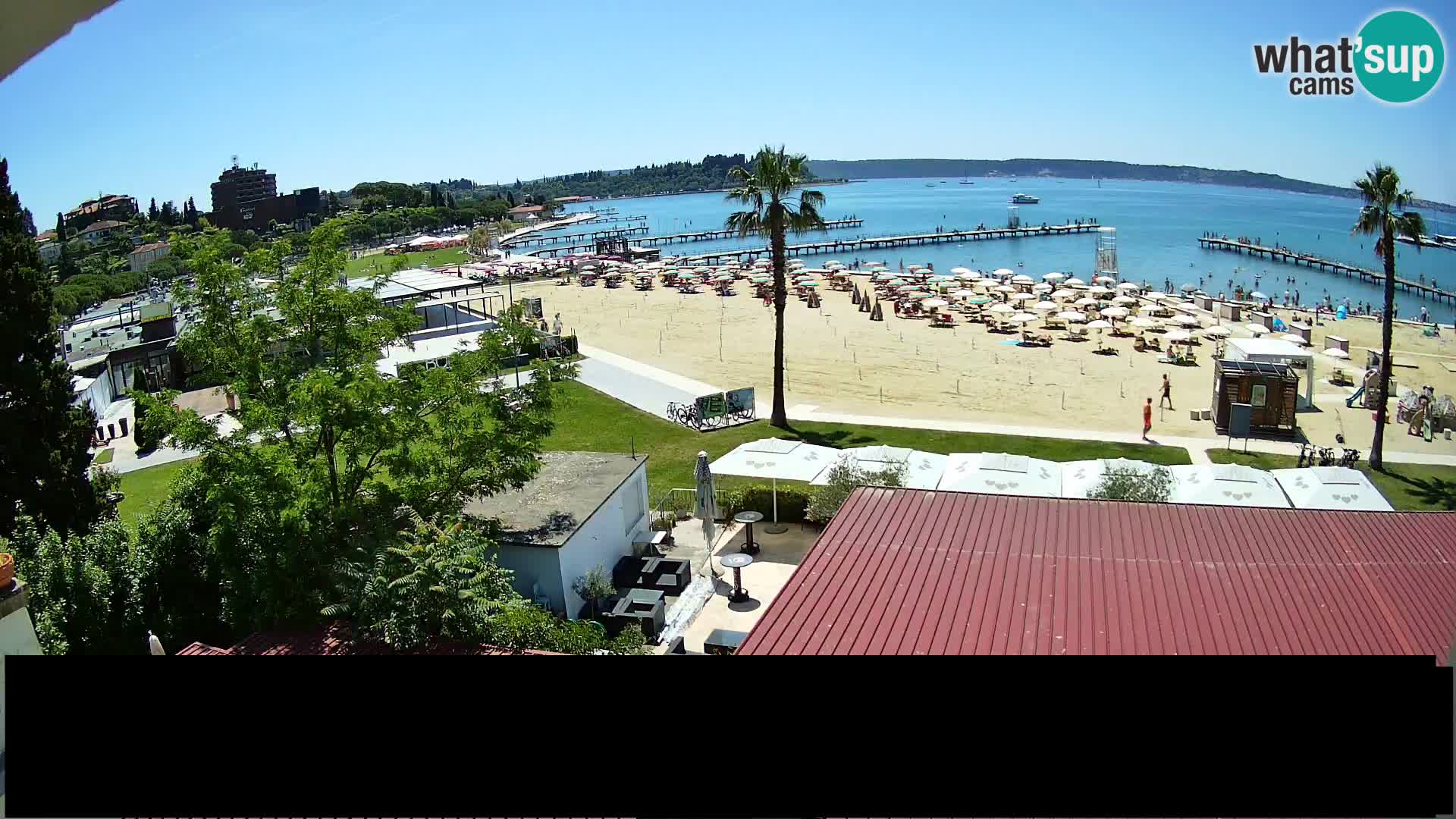 Webcam live Plage Portorož – Caffe Karamela