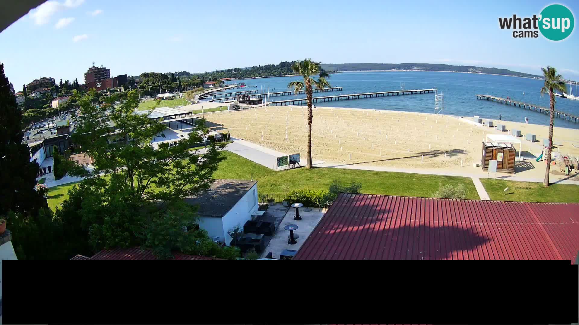 Kamera v živo Portorož plaža – Bungalow
