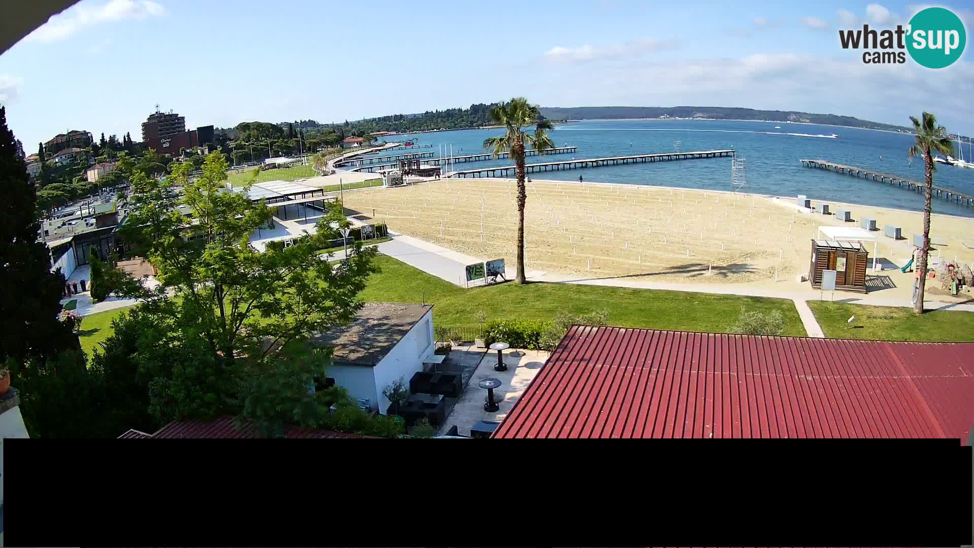 Webcam live Plage Portorož – Caffe Karamela
