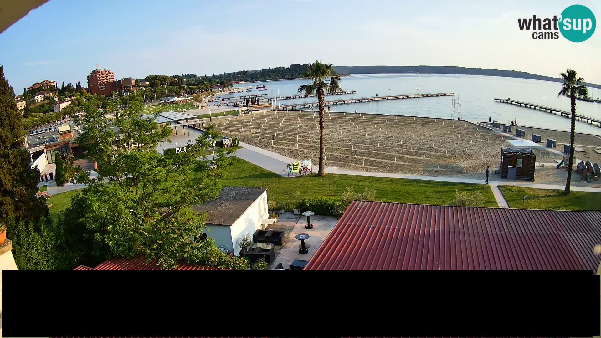 Webcam live Playa Portorož – Caffe Karamela